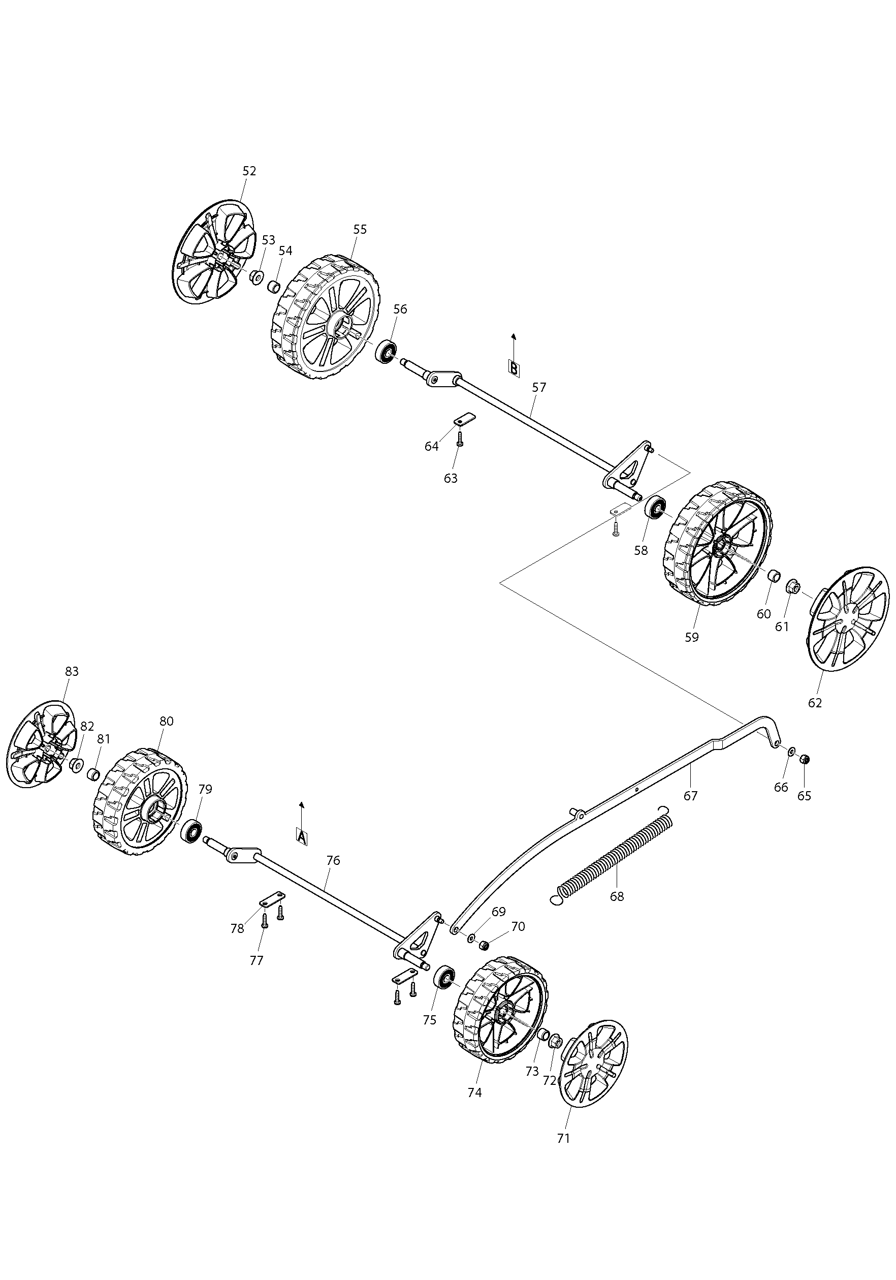 Makita BLM430 parts diagram, sheet 2