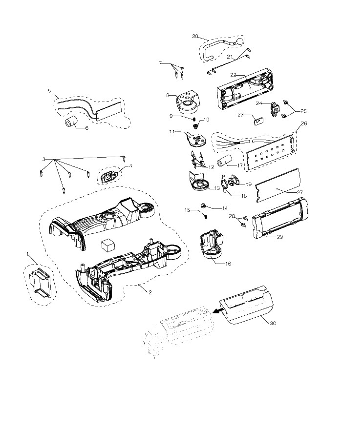 Makita BML801 parts diagram, sheet 1