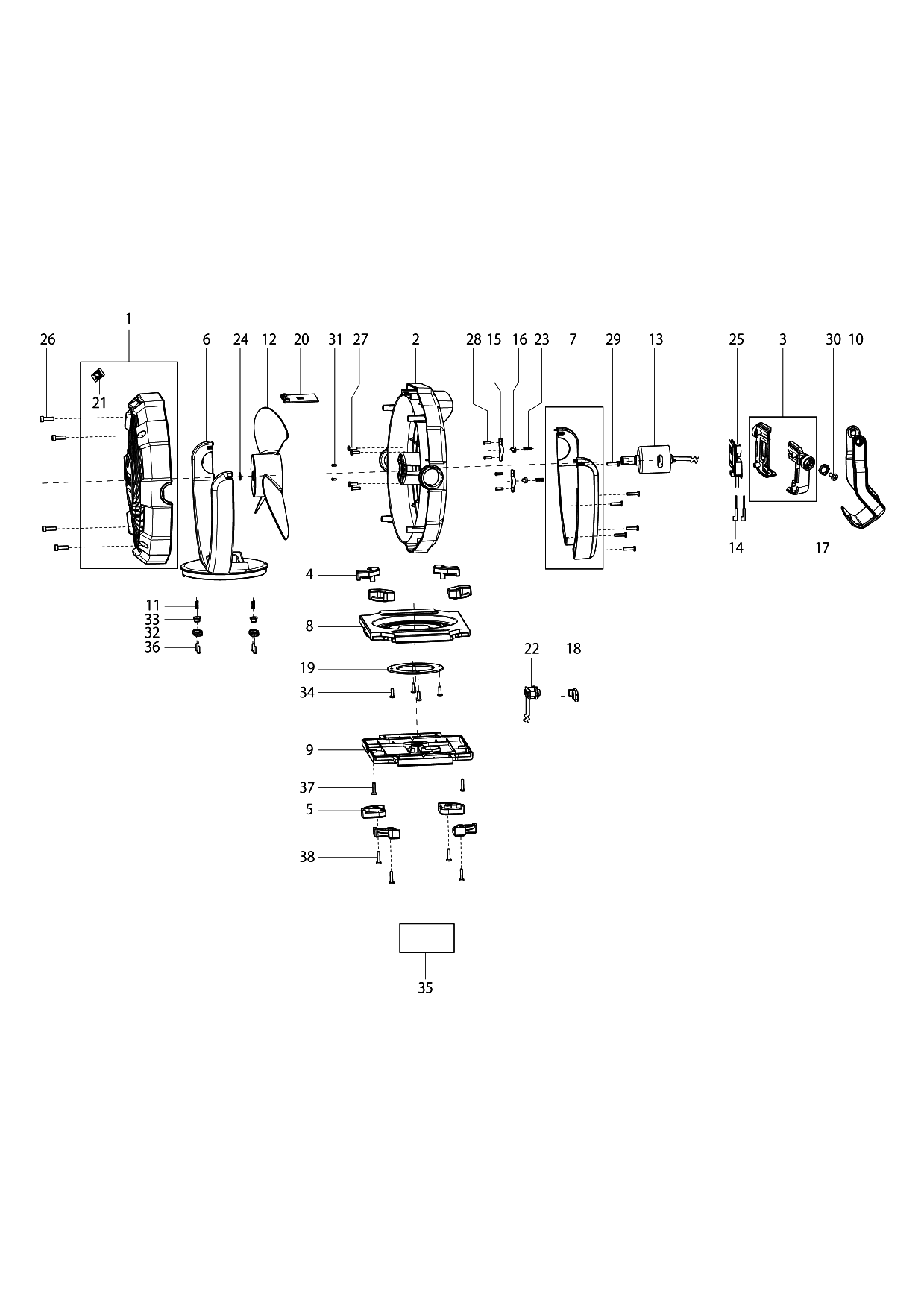 Makita CF100D parts diagram, sheet 1