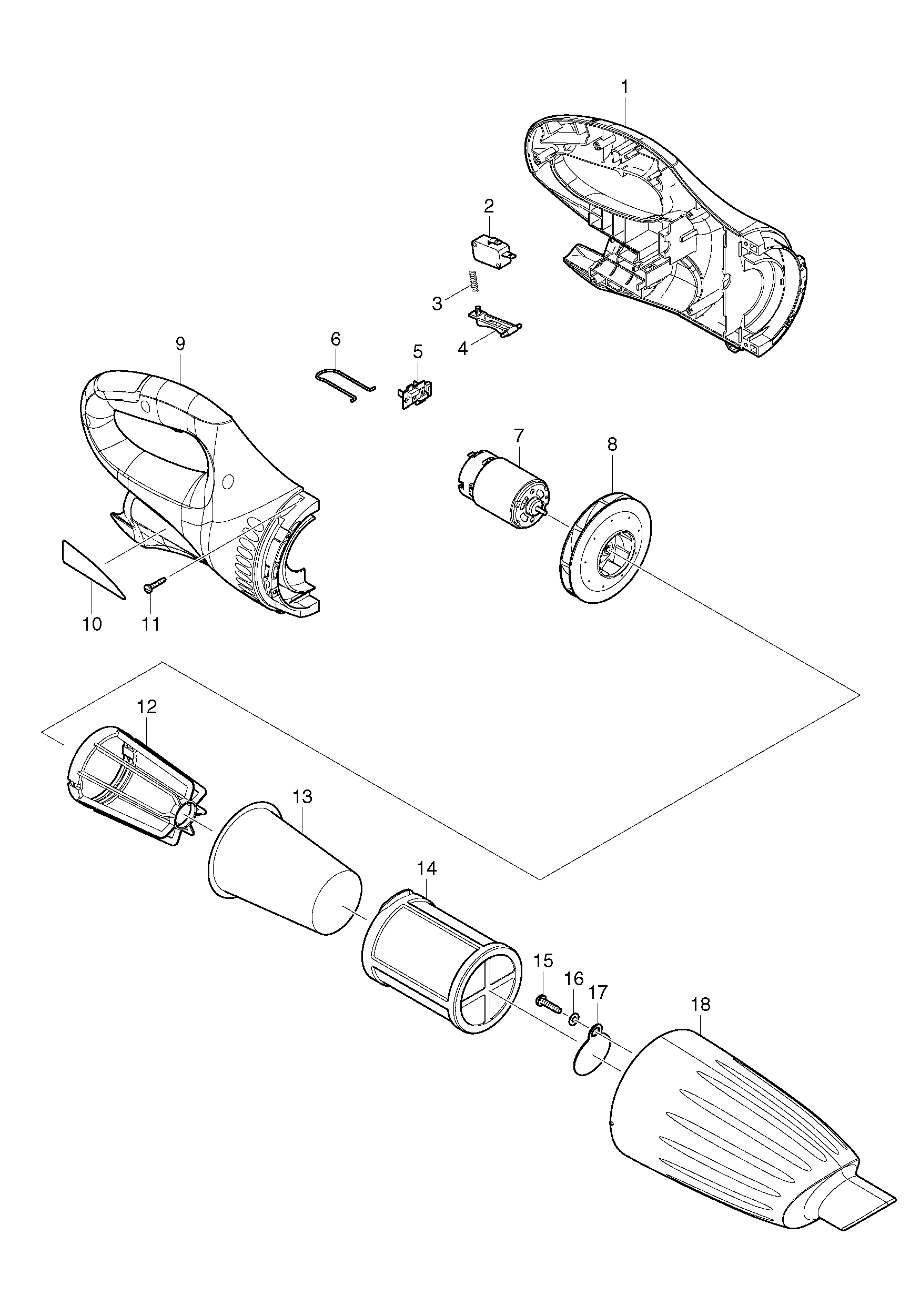 Makita CL100D parts diagram, sheet 1