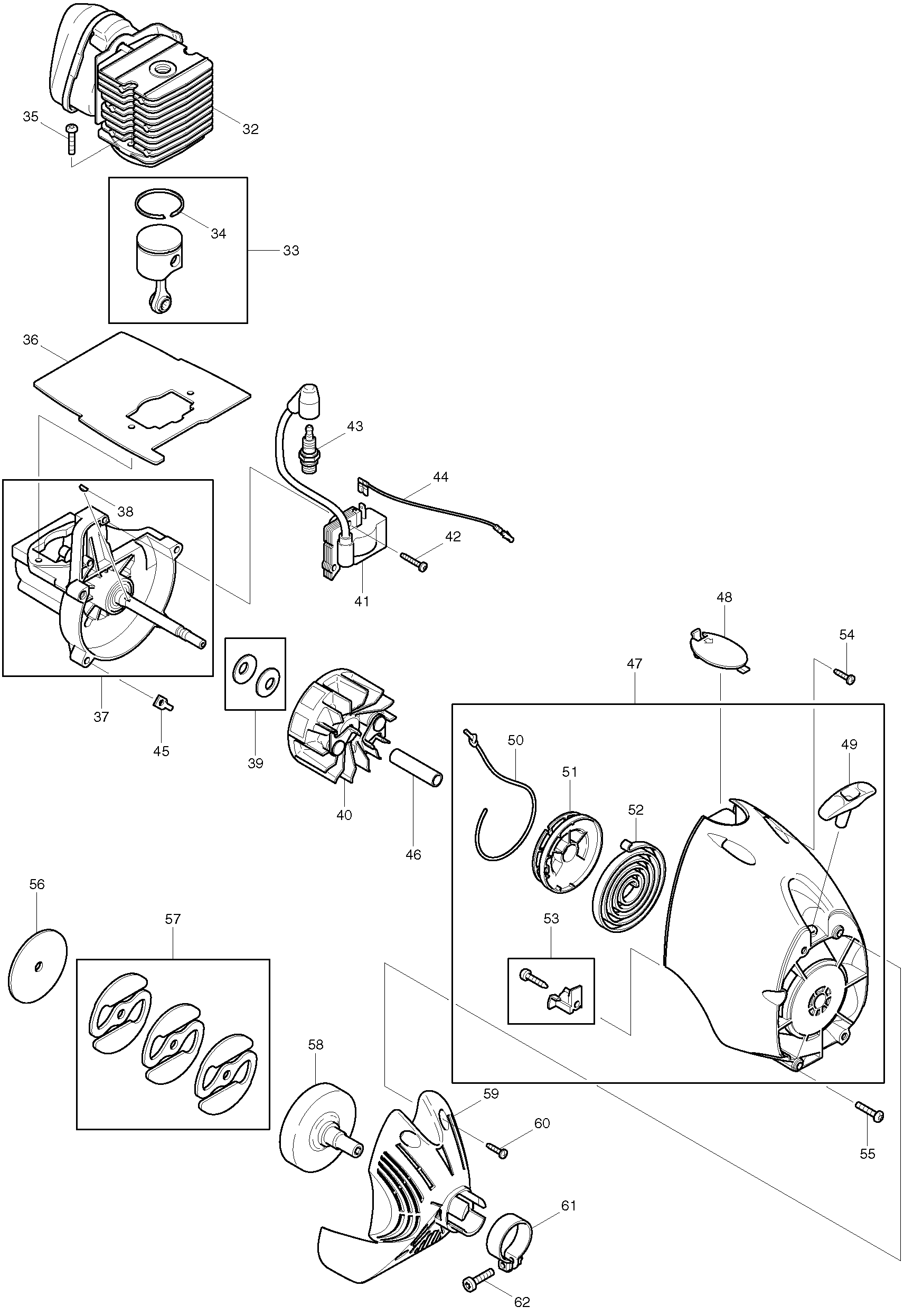 Makita DBC300 parts diagram, sheet 2
