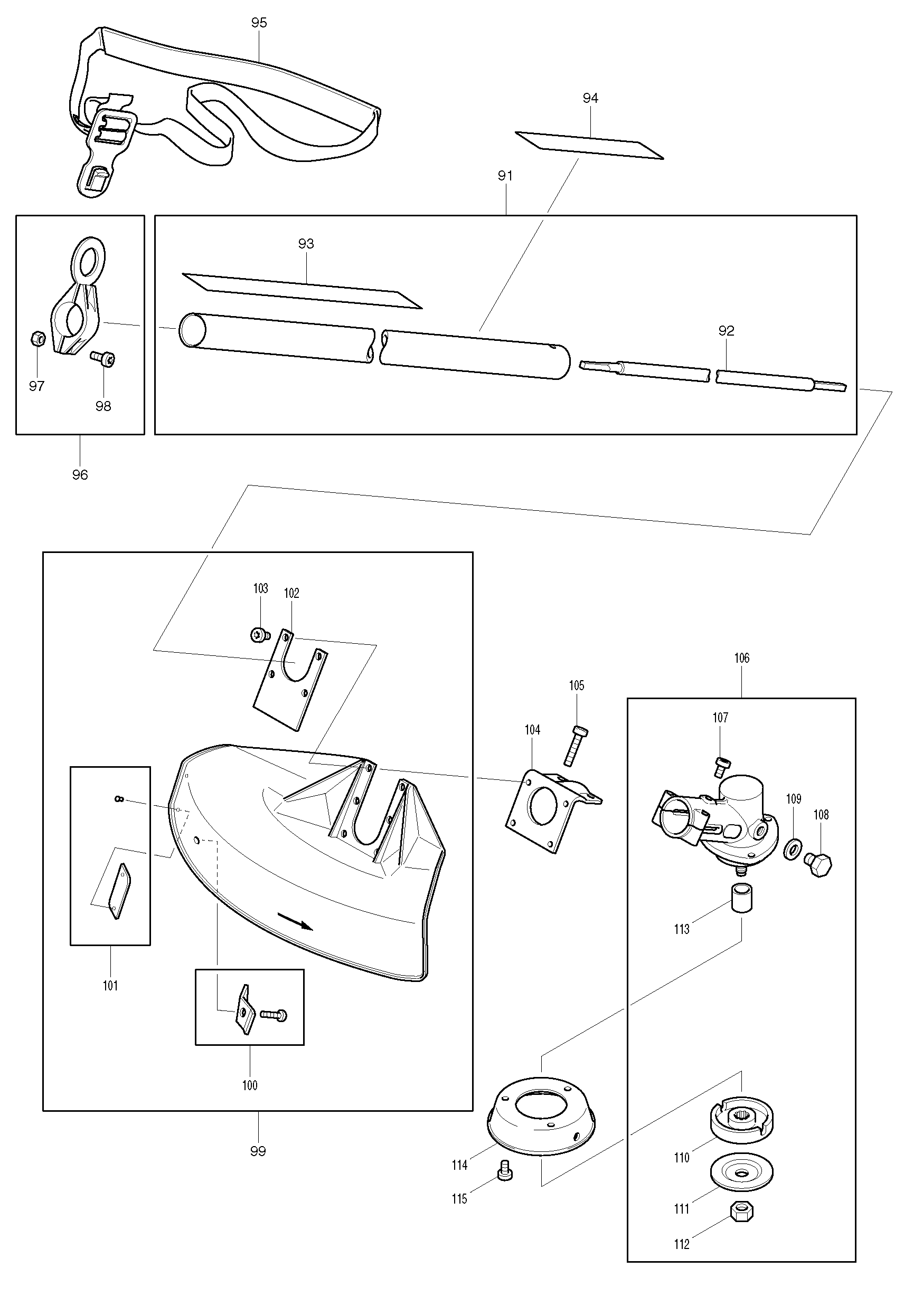 Makita DBC300 parts diagram, sheet 5