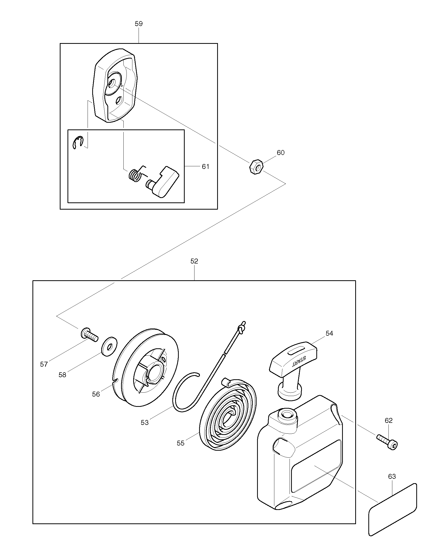 Makita DBC340 parts diagram, sheet 3