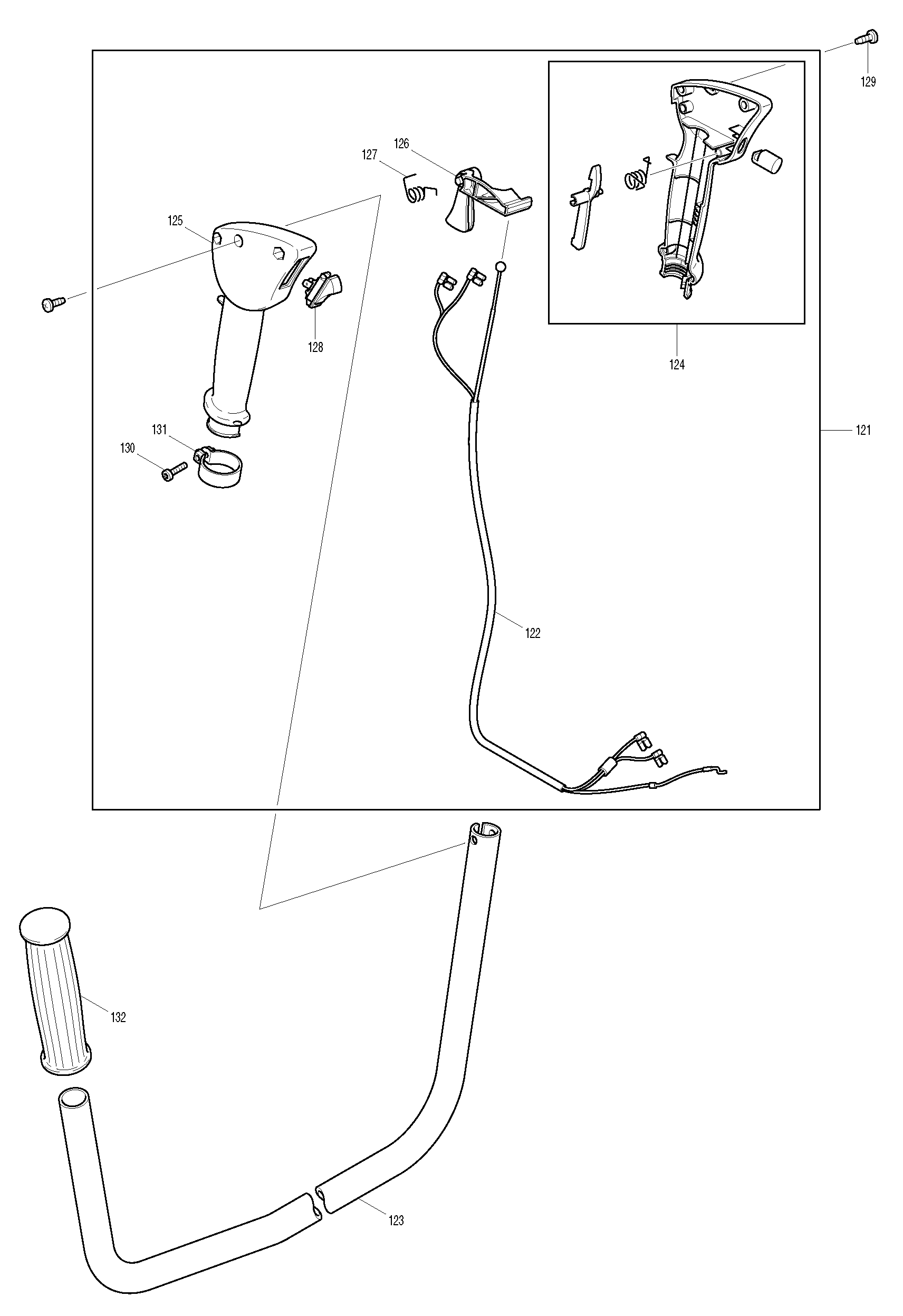 Makita DBC340 parts diagram, sheet 7