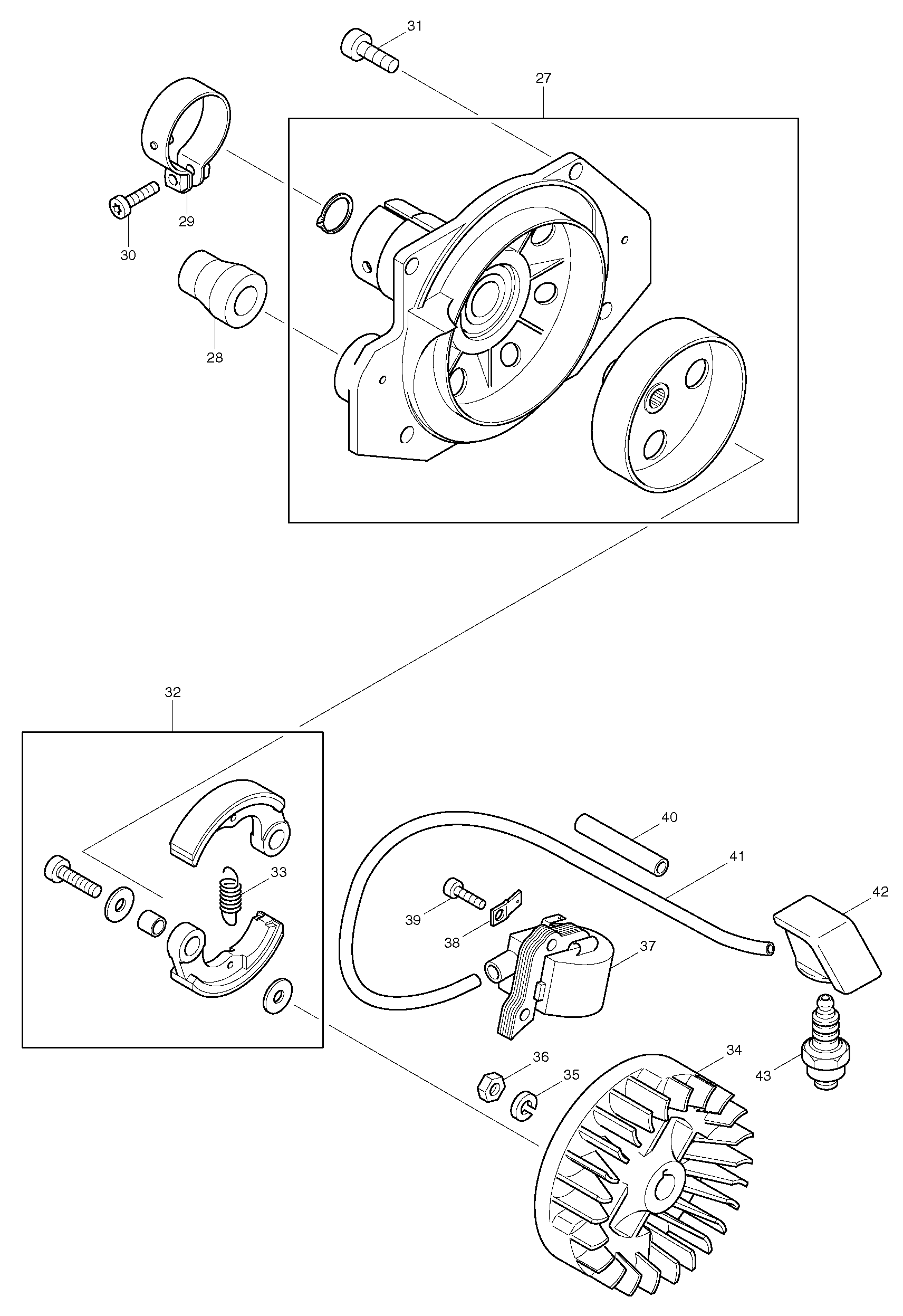 Makita DBC4500 parts diagram, sheet 2