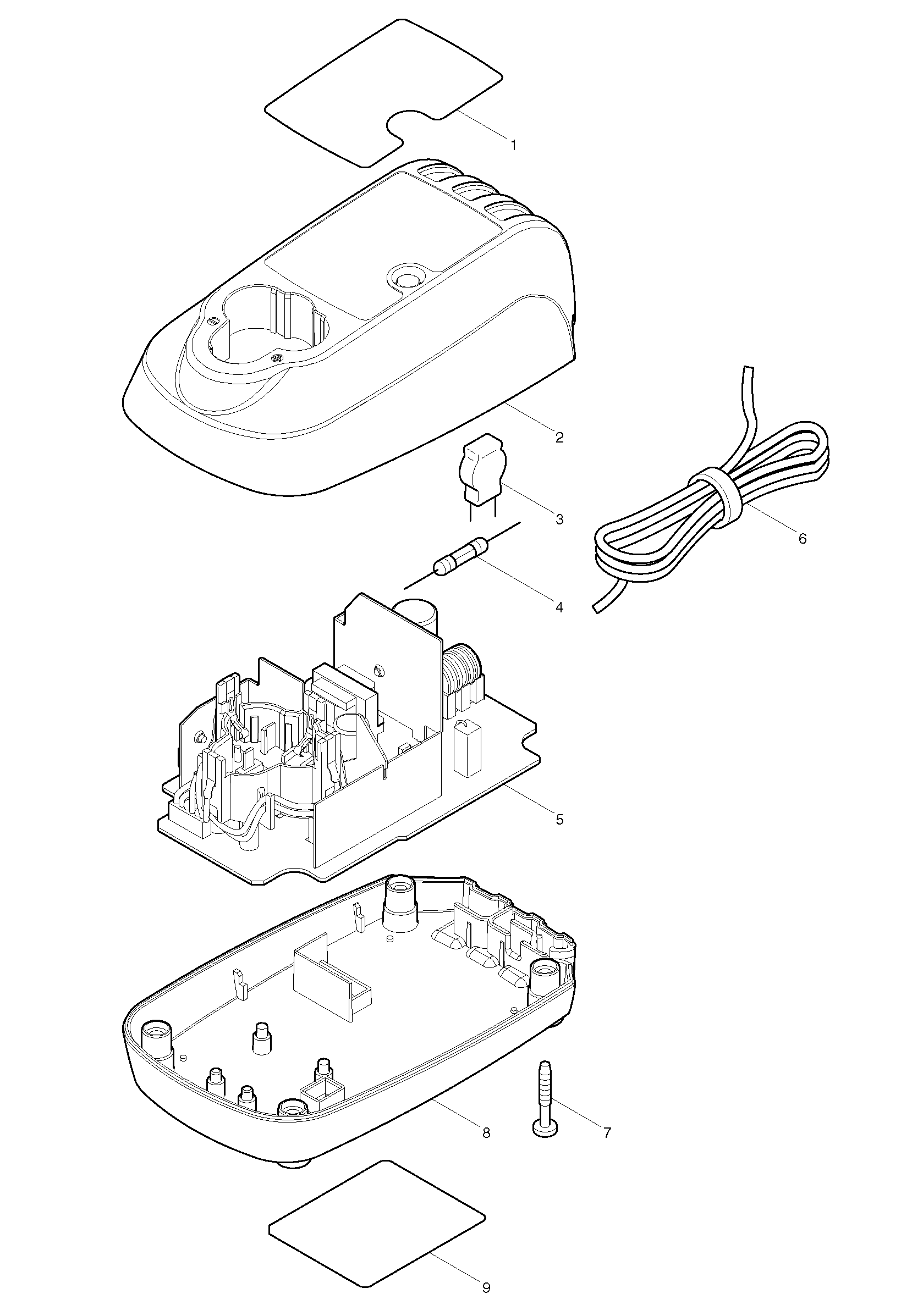 Makita DC10WA parts diagram, sheet 1