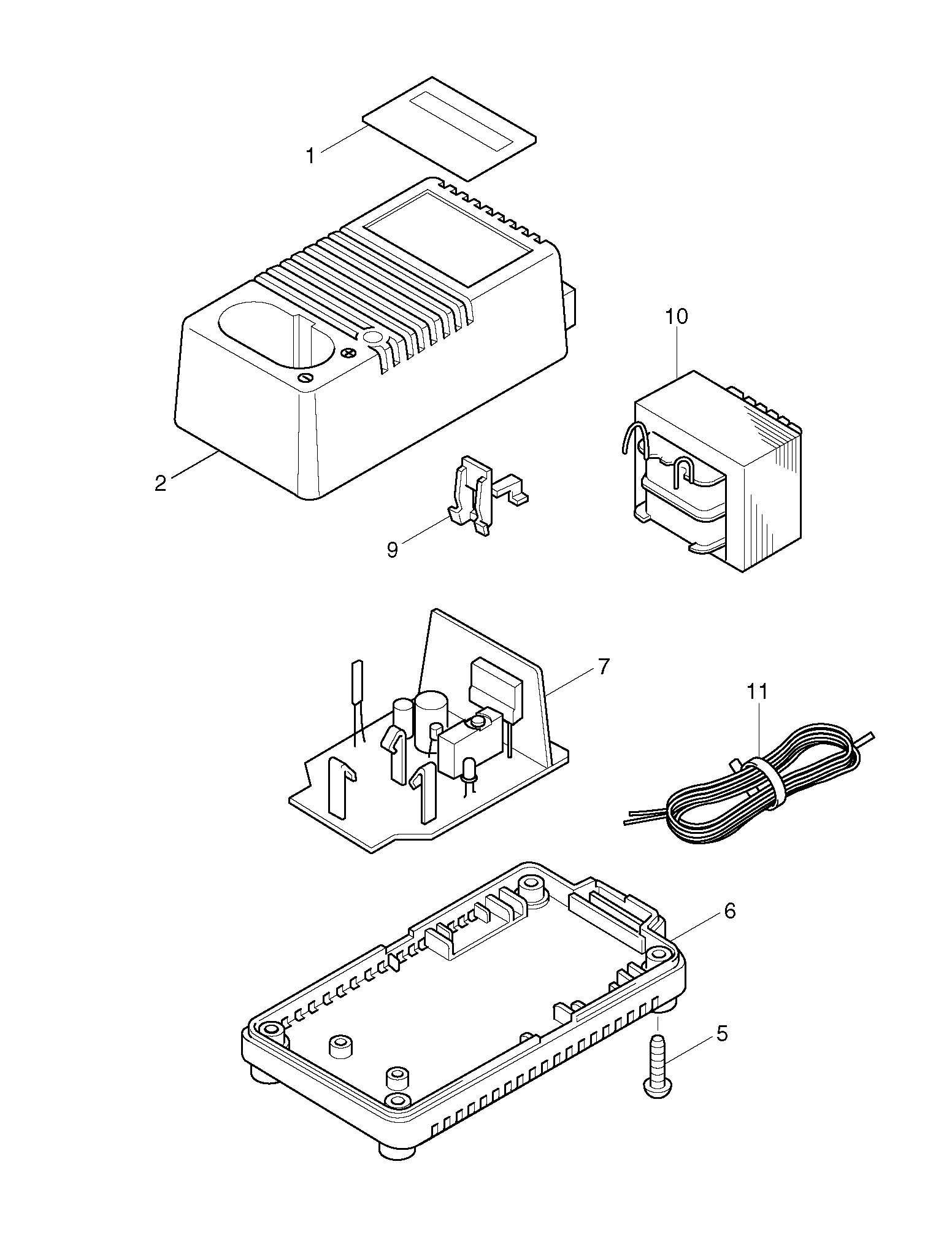 Makita DC1290 parts diagram, sheet 1