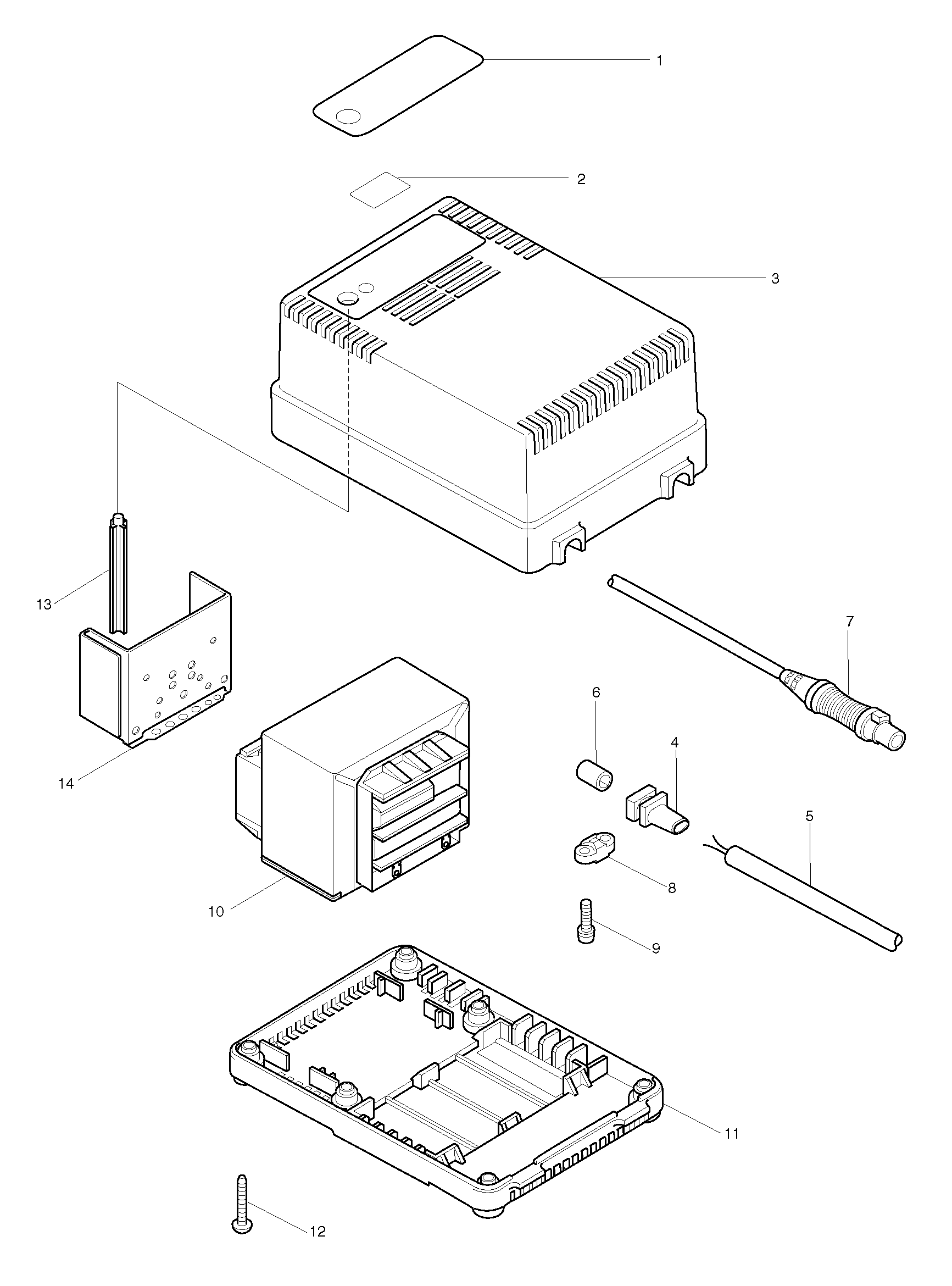Makita DC4600 parts diagram, sheet 1