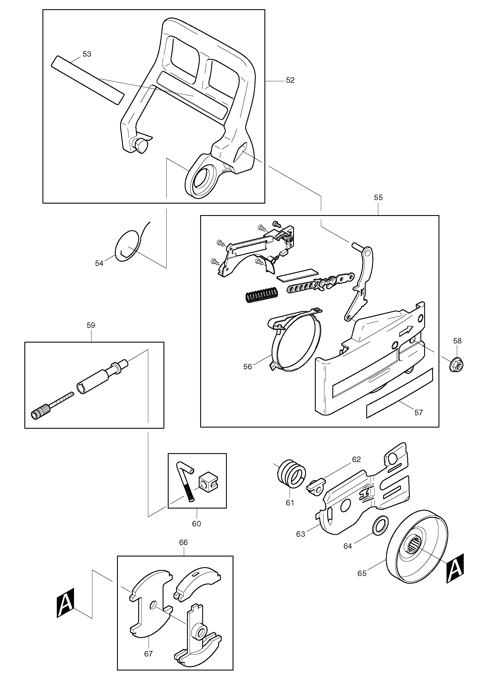Makita DCS340 parts diagram, sheet 3