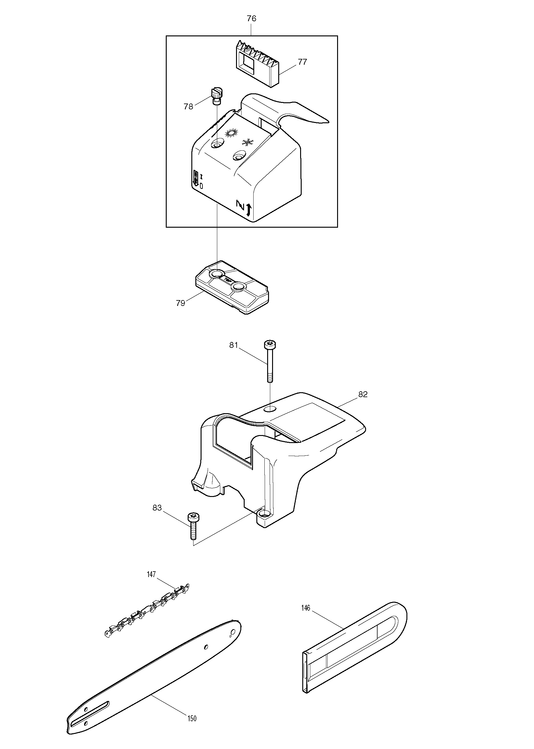 Makita DCS340 parts diagram, sheet 5