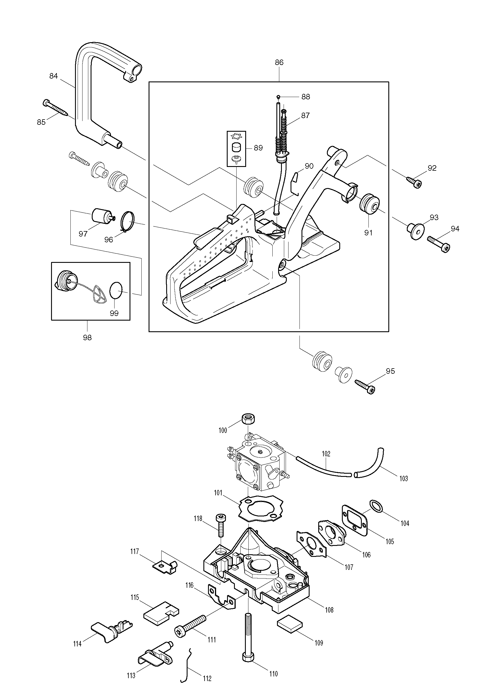 Makita DCS340 parts diagram, sheet 6