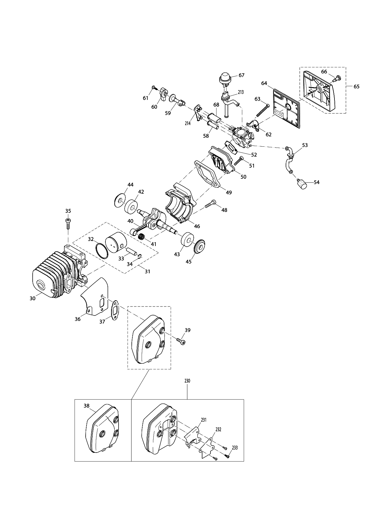 Makita DCS3410TH parts diagram, sheet 2