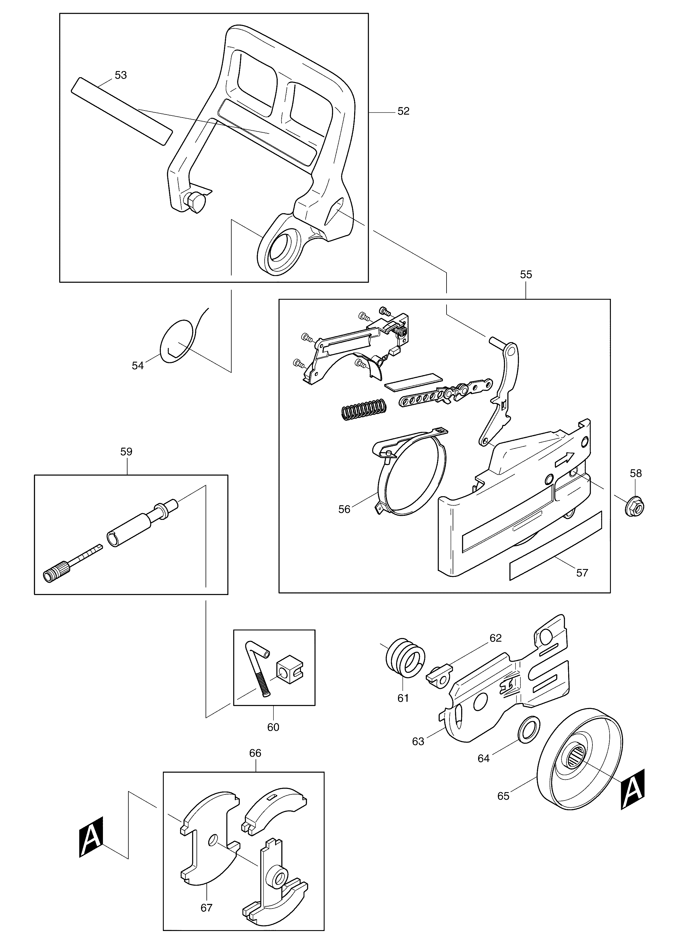Makita DCS341 parts diagram, sheet 3