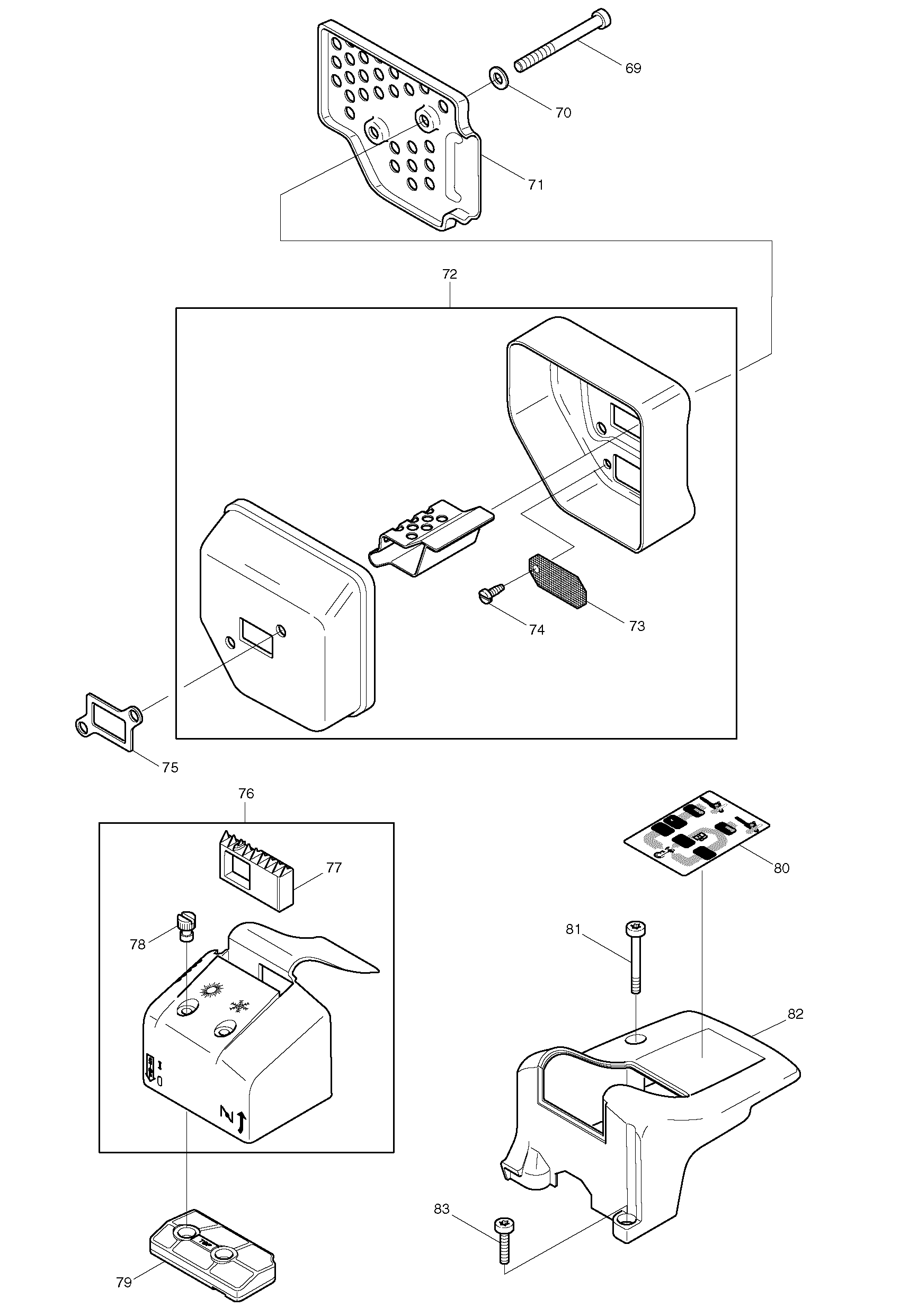Makita DCS410 parts diagram, sheet 4
