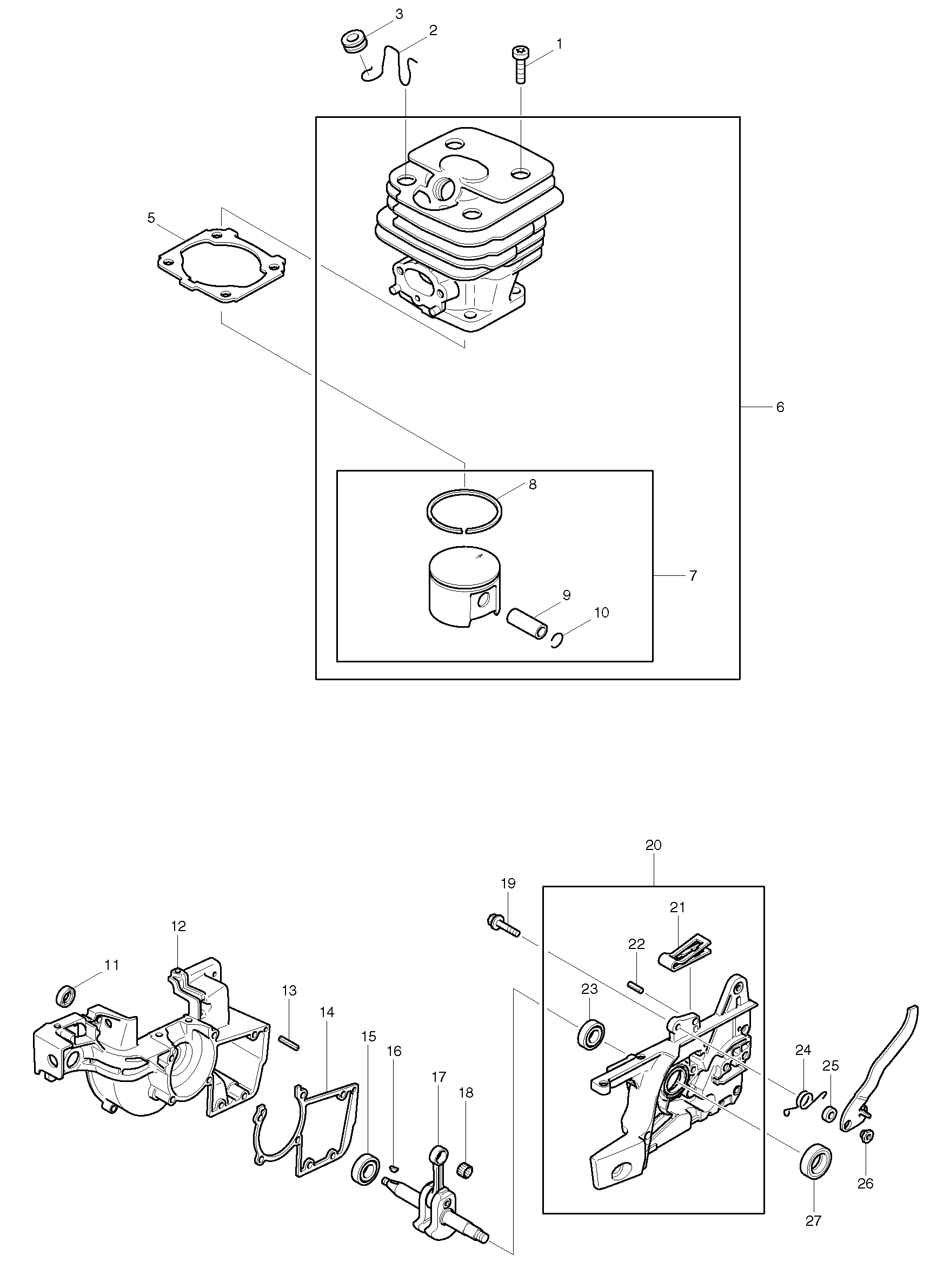 Makita DCS430 parts diagram, sheet 1