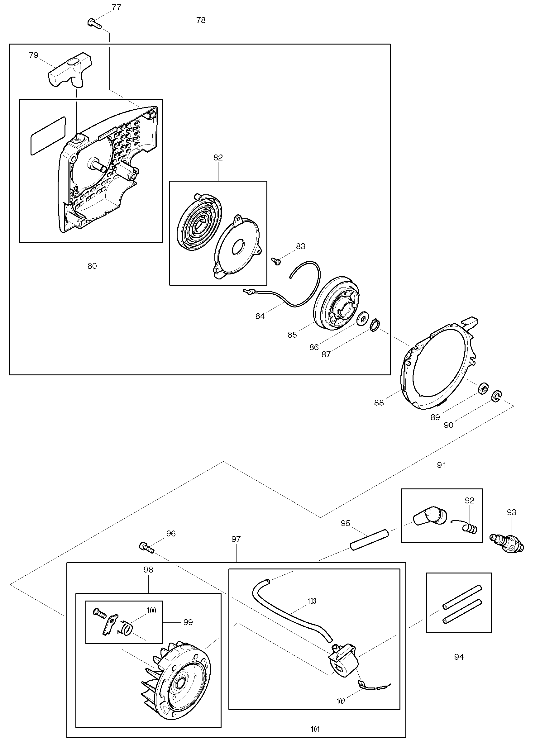 Makita DCS431 parts diagram, sheet 4