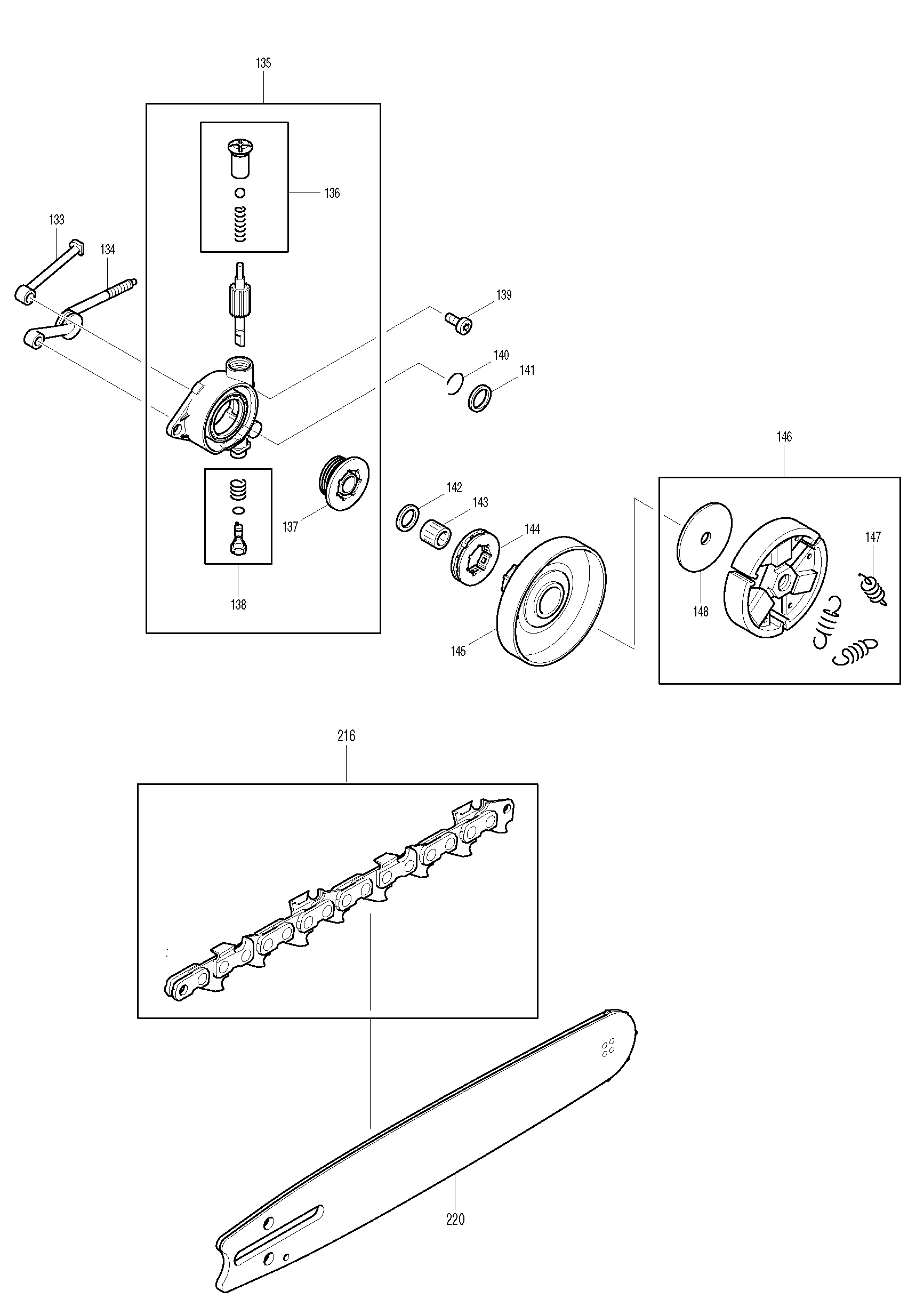 Makita DCS431 parts diagram, sheet 6