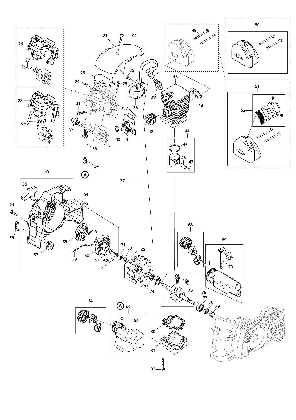 Makita DCS4610 parts diagram, sheet 2