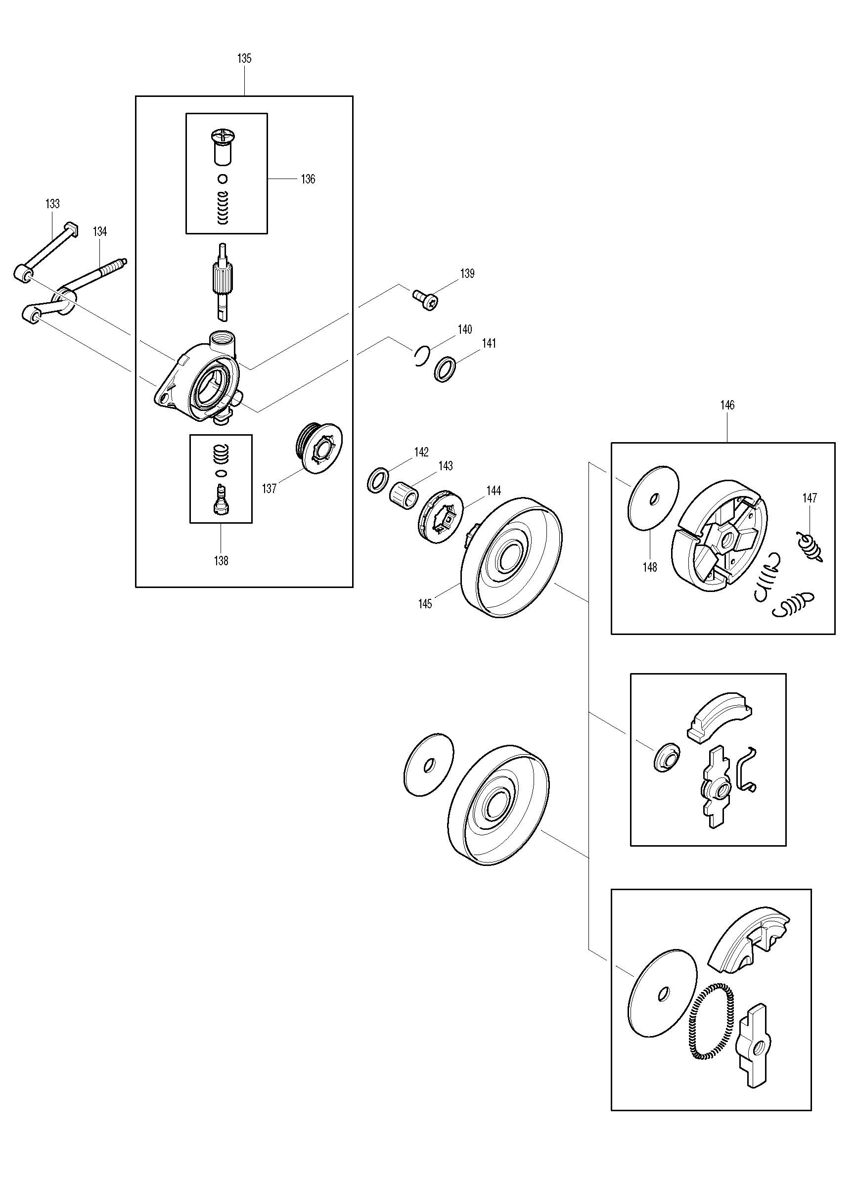 Makita DCS520 parts diagram, sheet 7