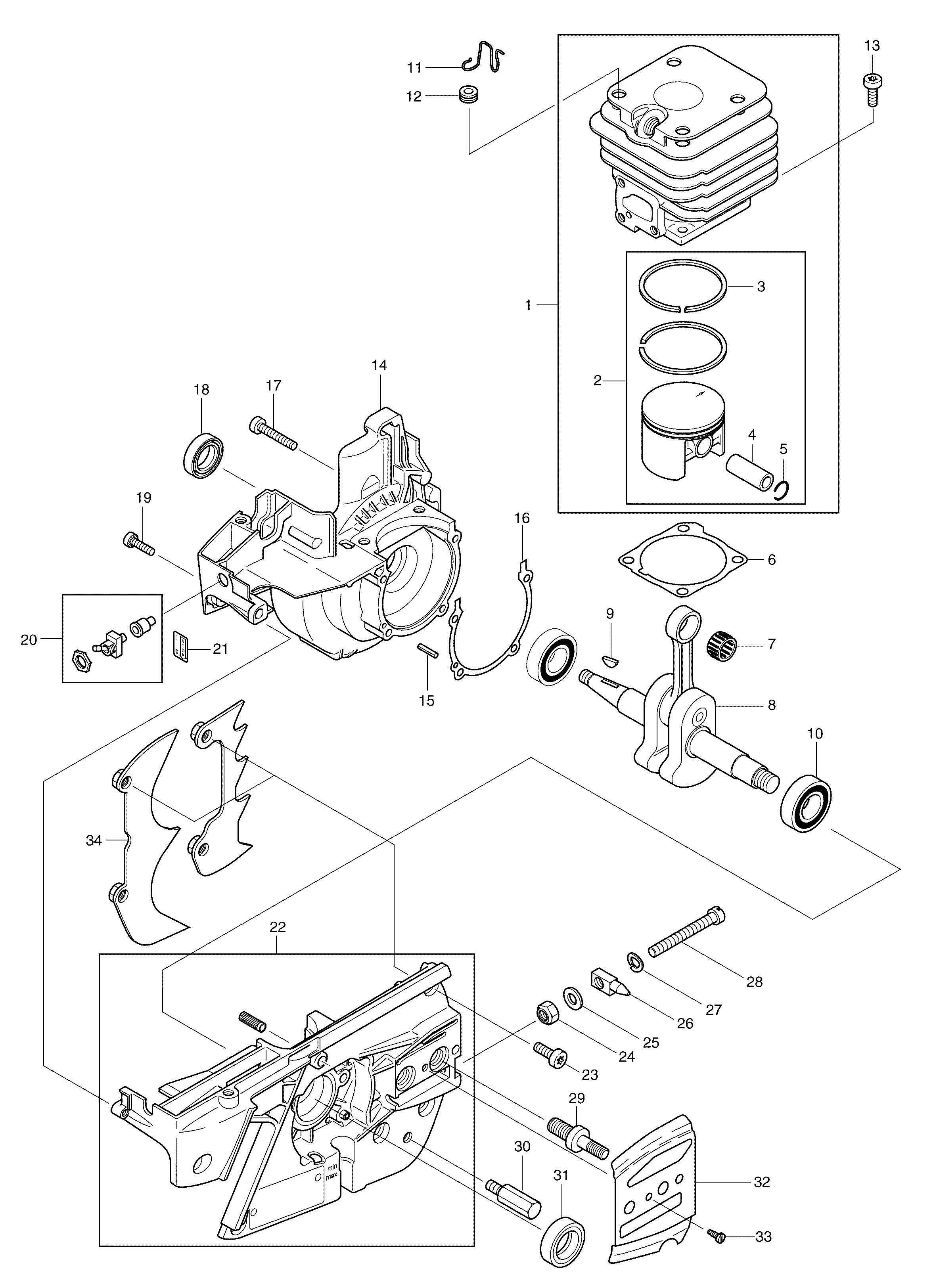 Makita DCS6800I parts diagram, sheet 1