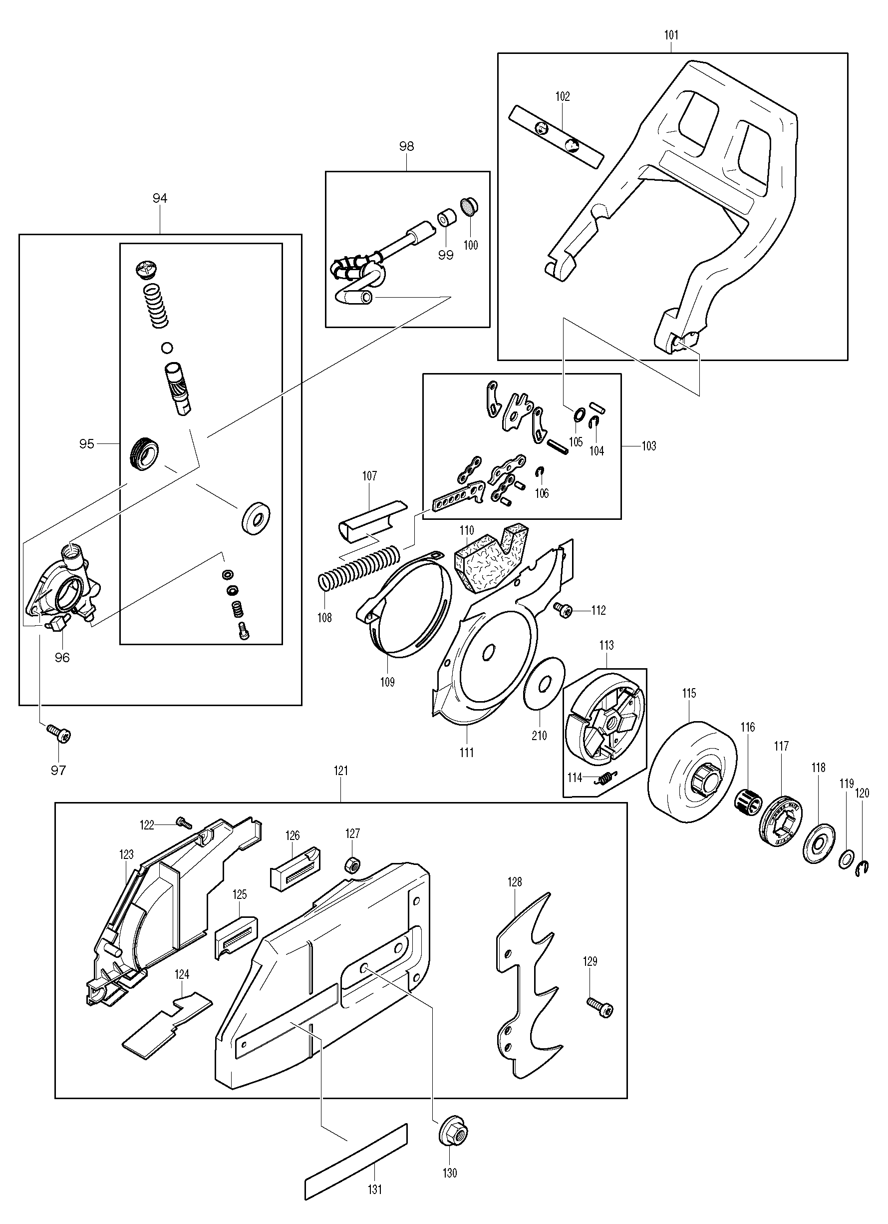 Makita DCS9000 parts diagram, sheet 4