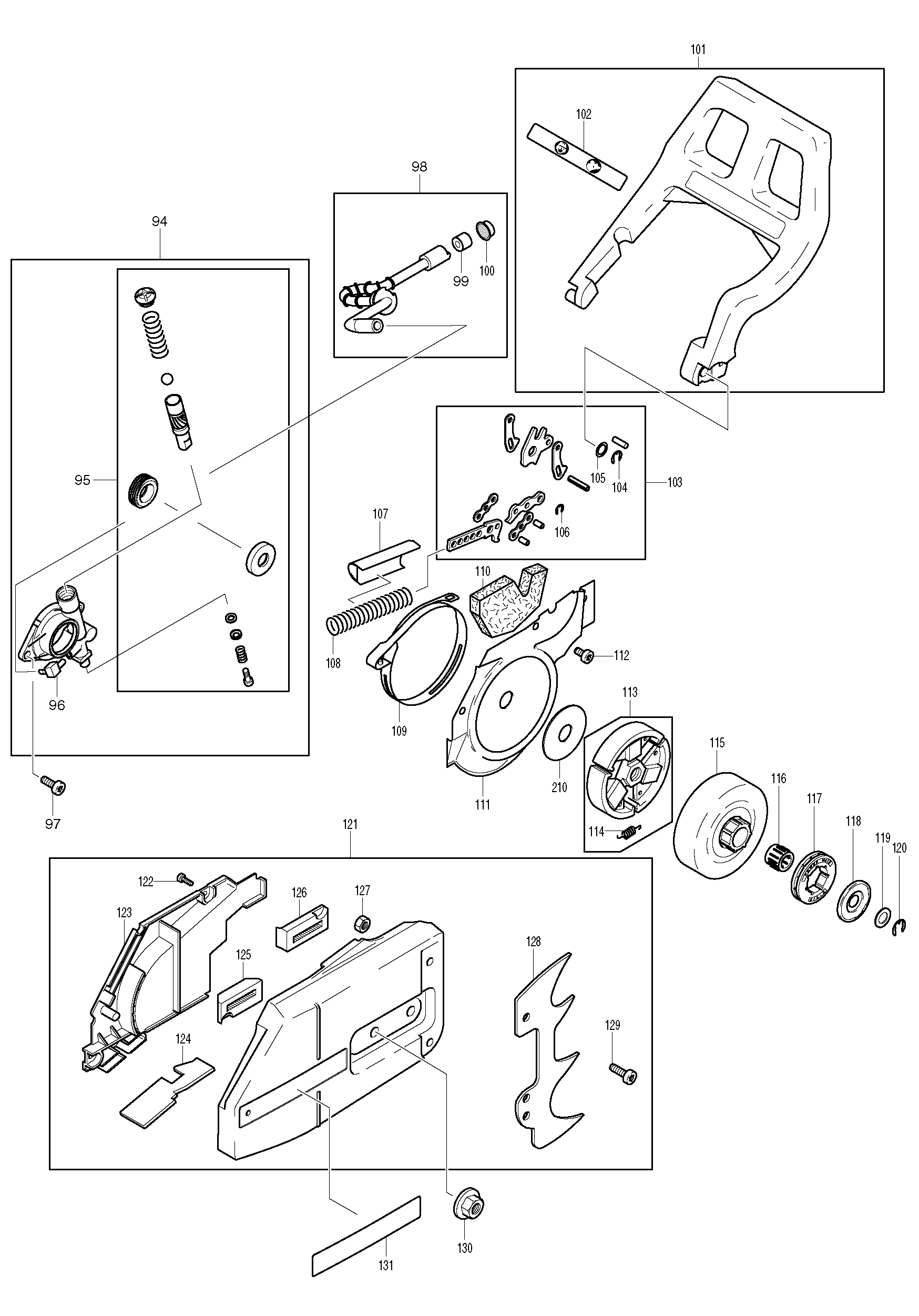 Makita DCS9010 parts diagram, sheet 4