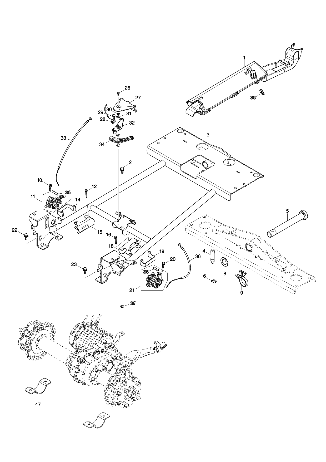Makita DCU602 parts diagram, sheet 1