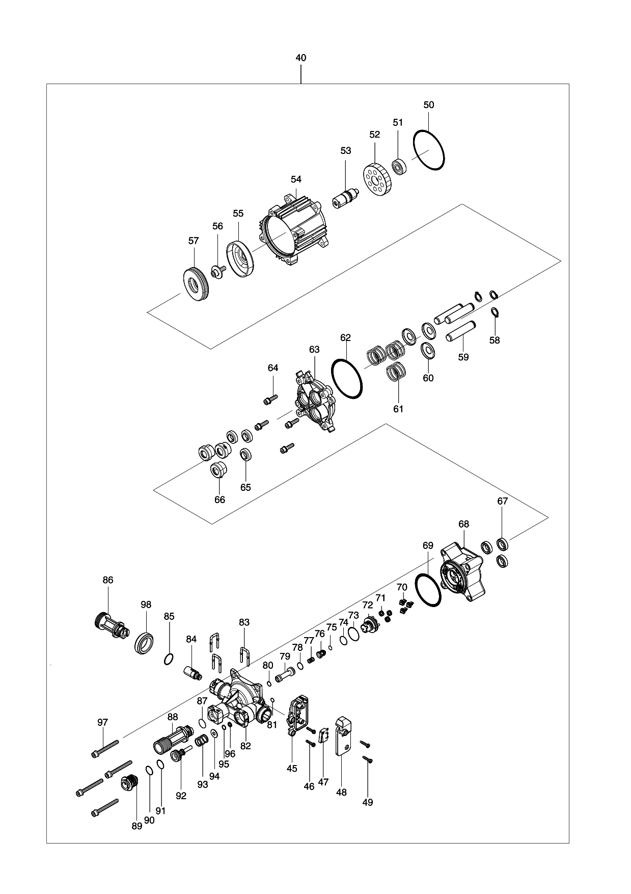 Makita DHW080 parts diagram, sheet 2