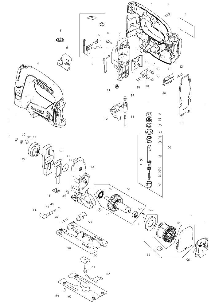 Makita DJV182 parts diagram, sheet 1