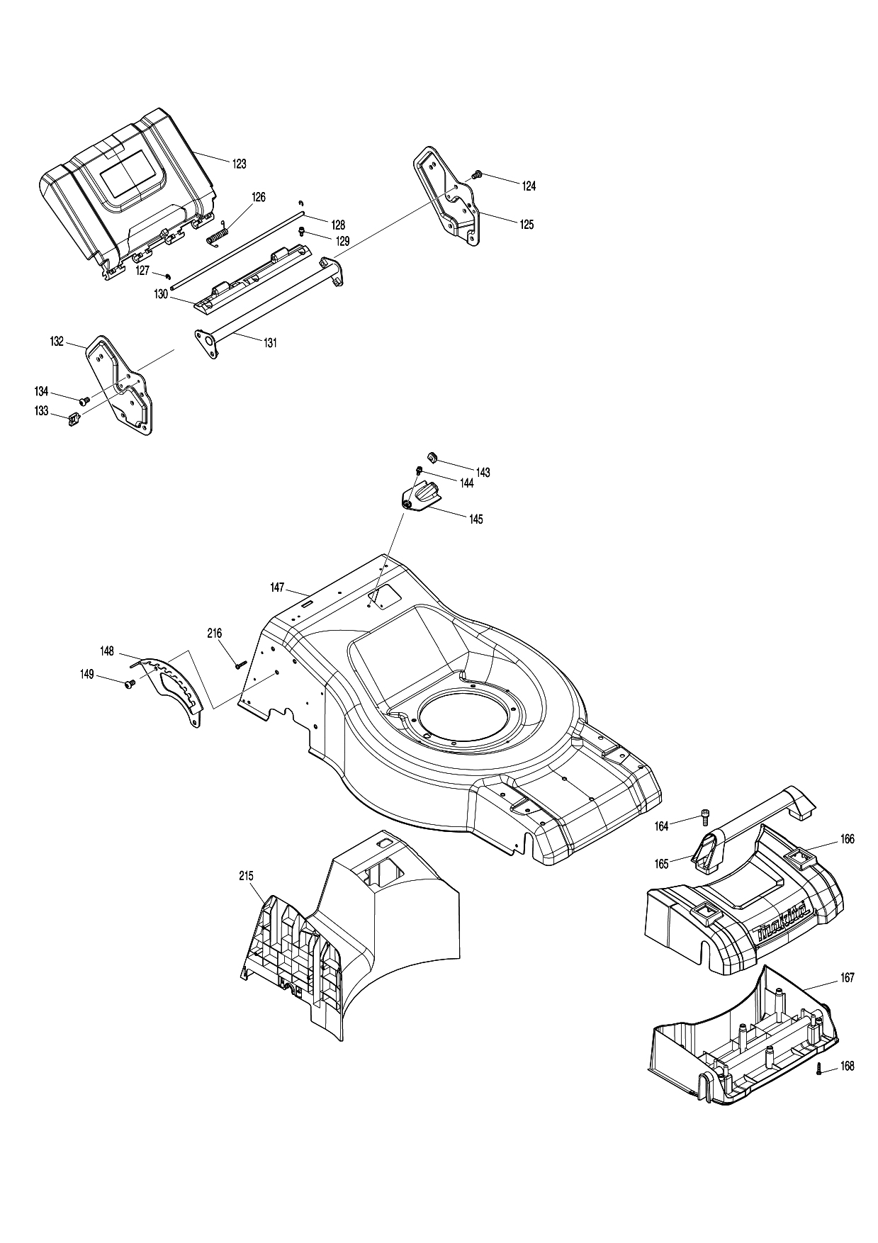Makita DLM462 parts diagram, sheet 3