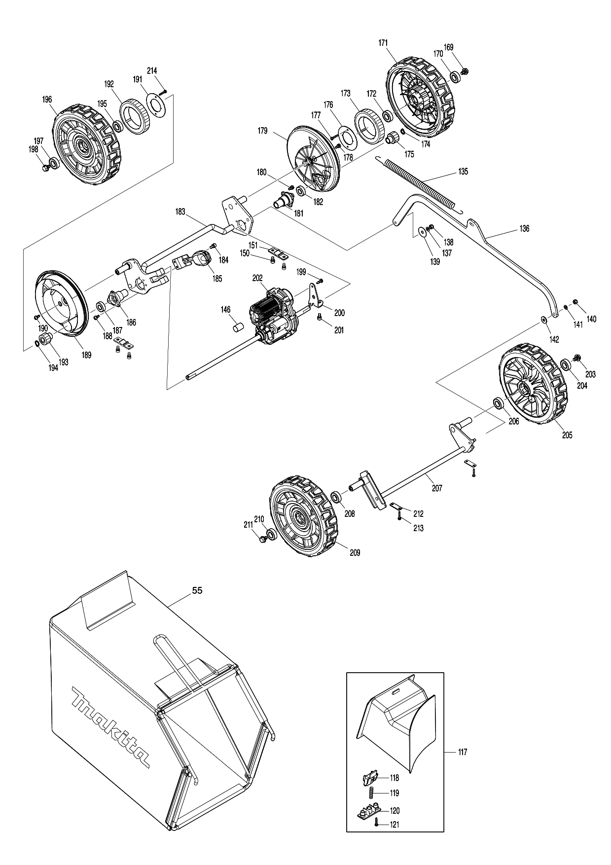Makita DLM462 parts diagram, sheet 4