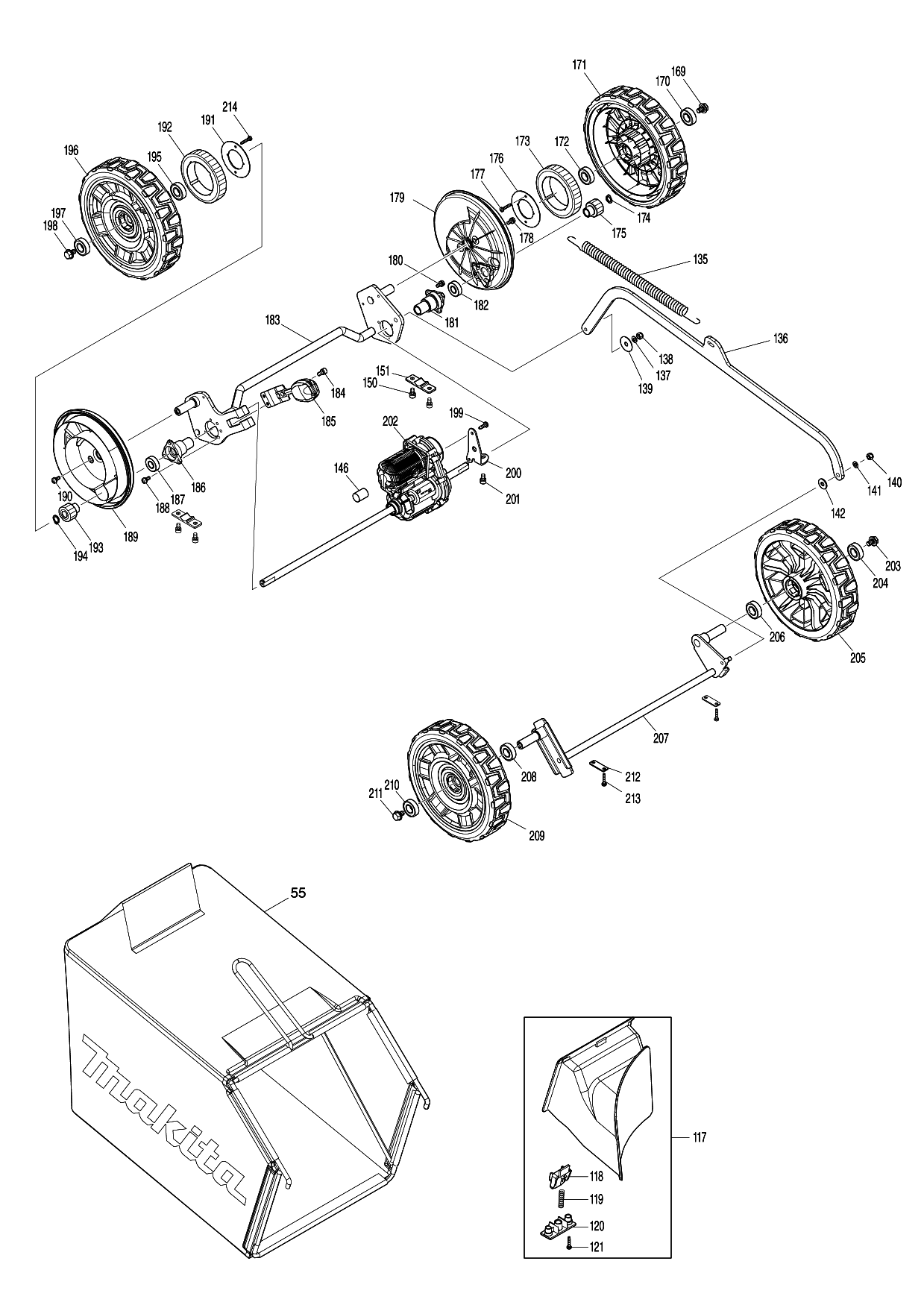 Makita DLM532 parts diagram, sheet 4