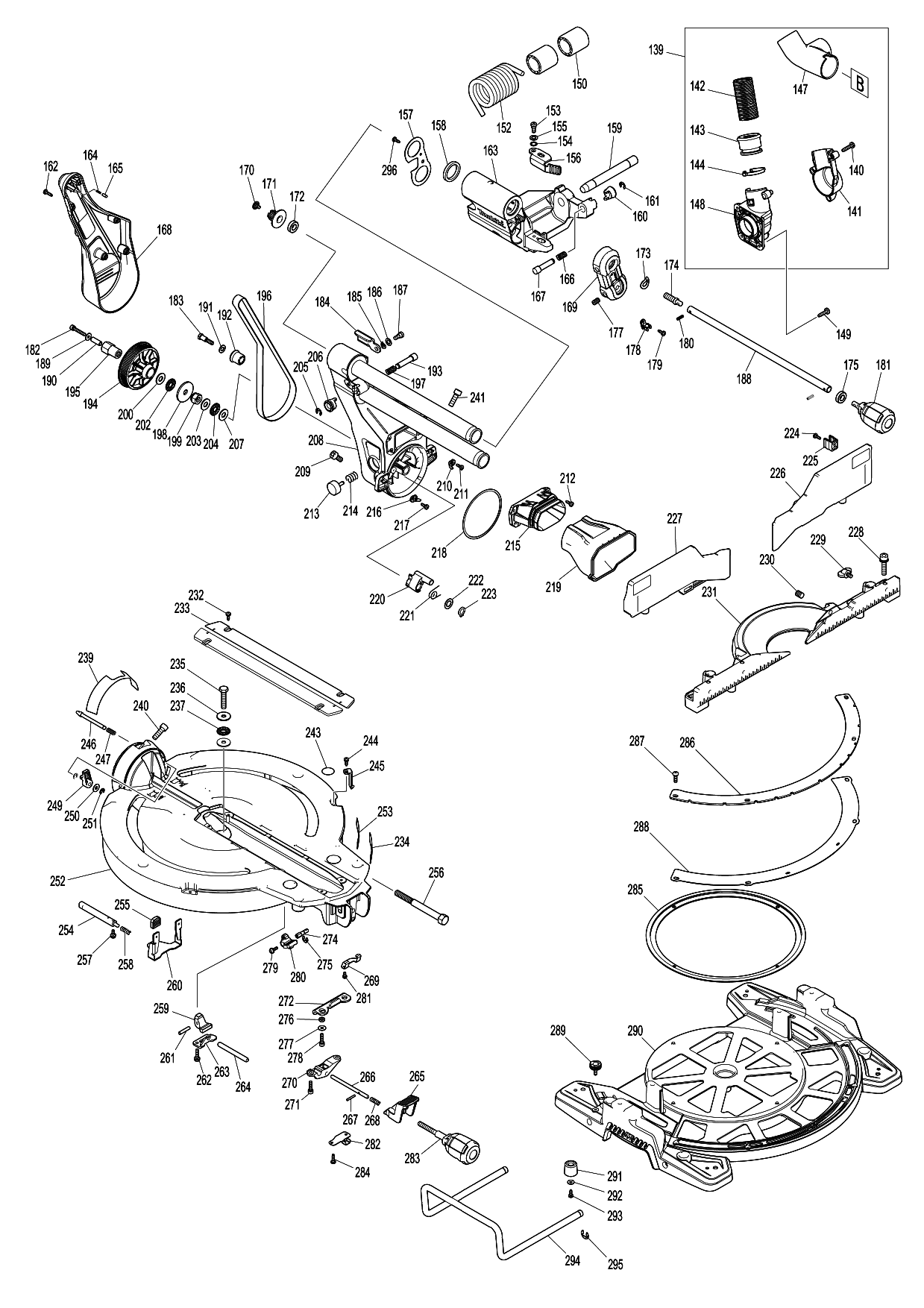Makita DLS111 parts diagram, sheet 2