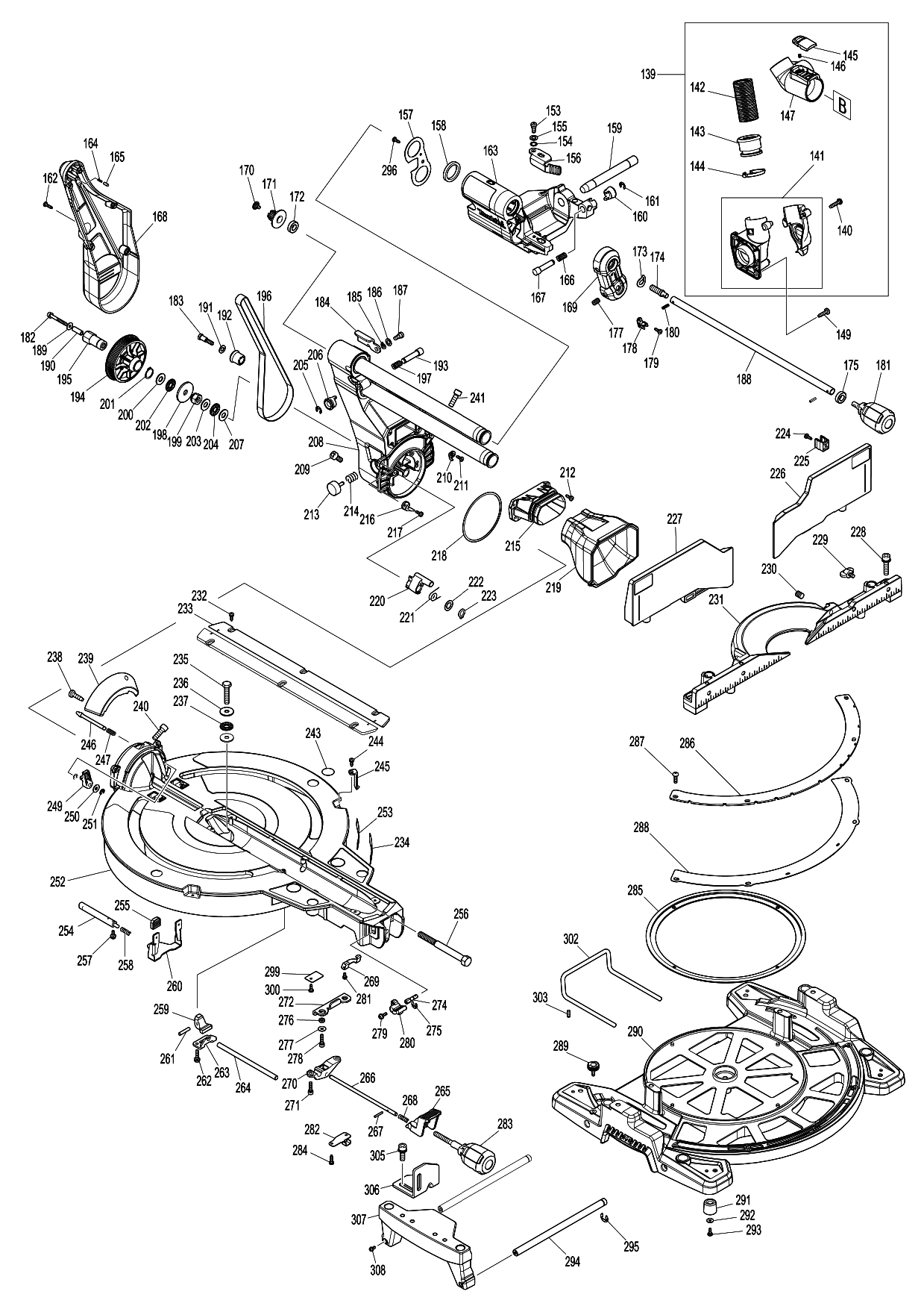 Makita DLS211 parts diagram, sheet 2