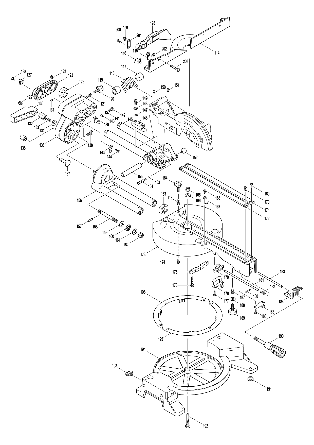 Makita DLS714 parts diagram, sheet 2