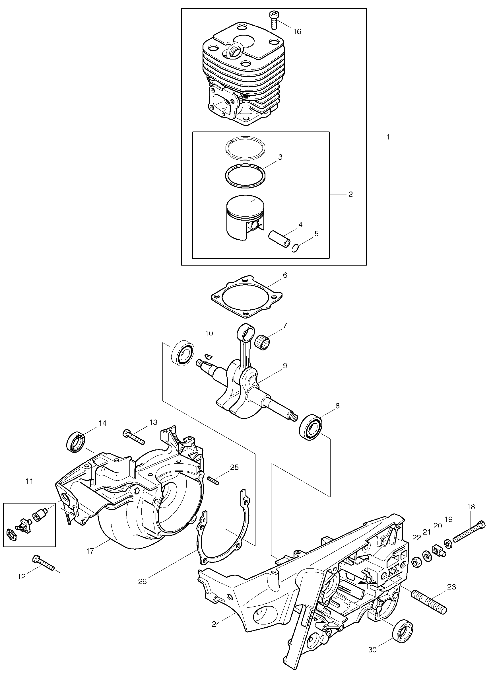 Makita DPC7000 parts diagram, sheet 1