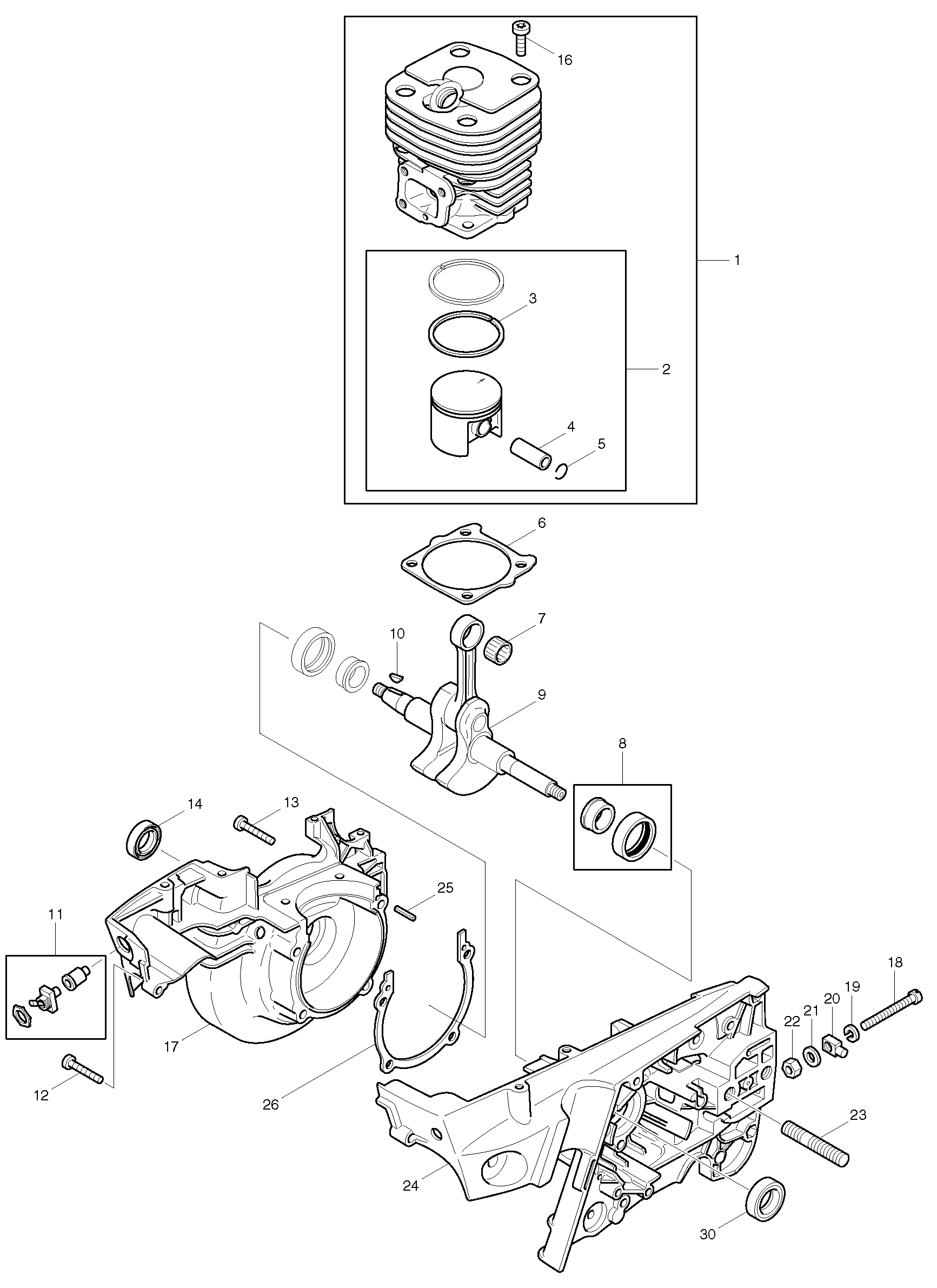 Makita DPC9500 parts diagram, sheet 1