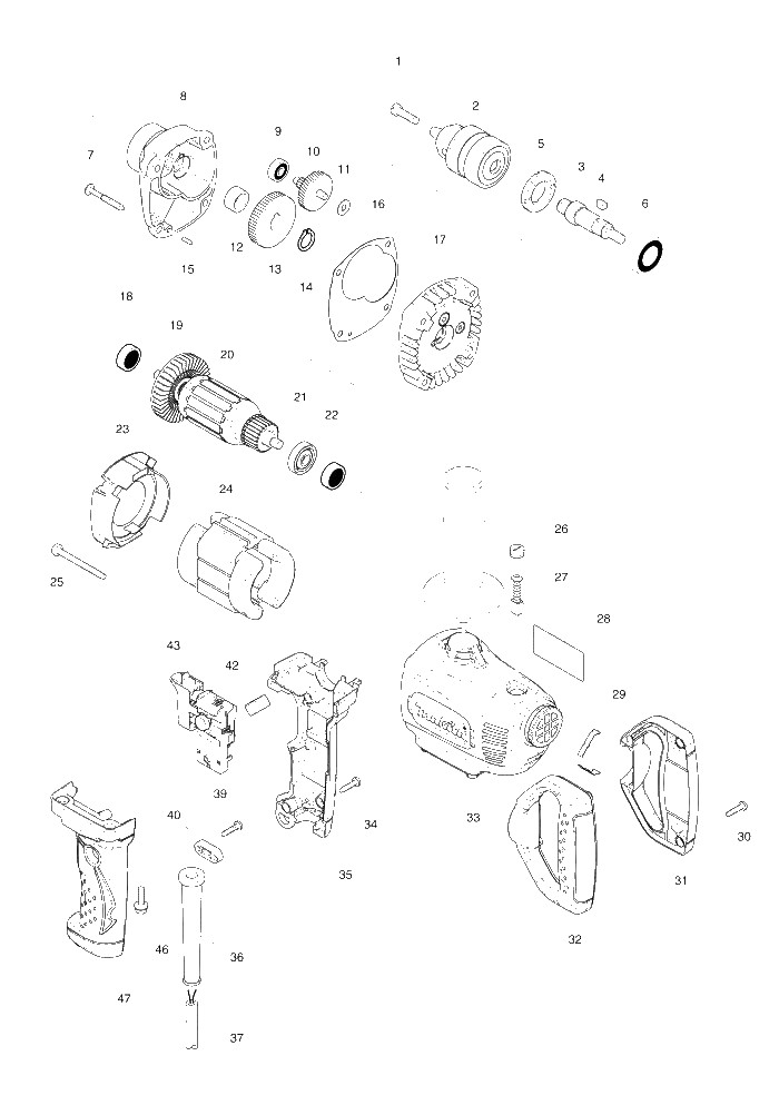 Makita DS4010 parts diagram, sheet 1