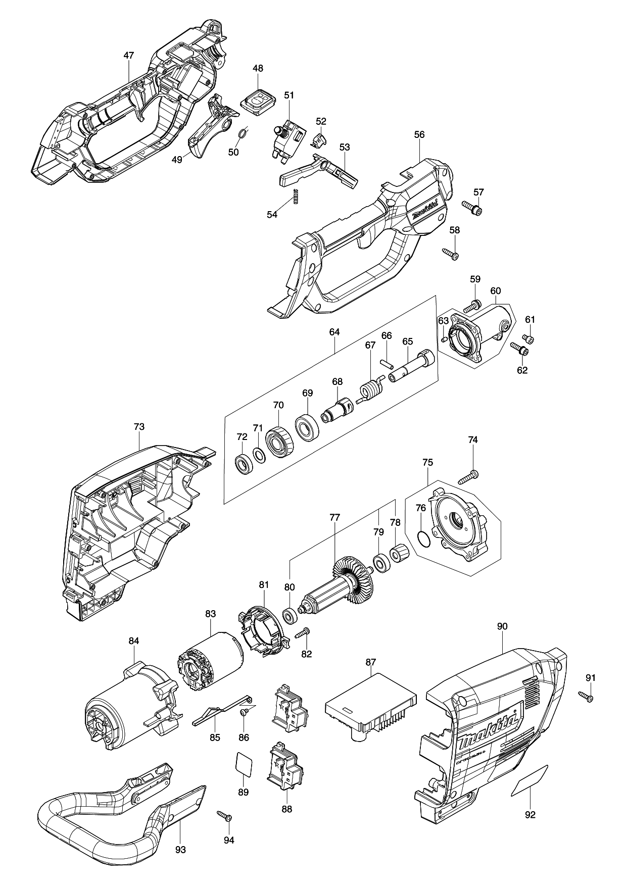 Makita DUA301 parts diagram, sheet 2