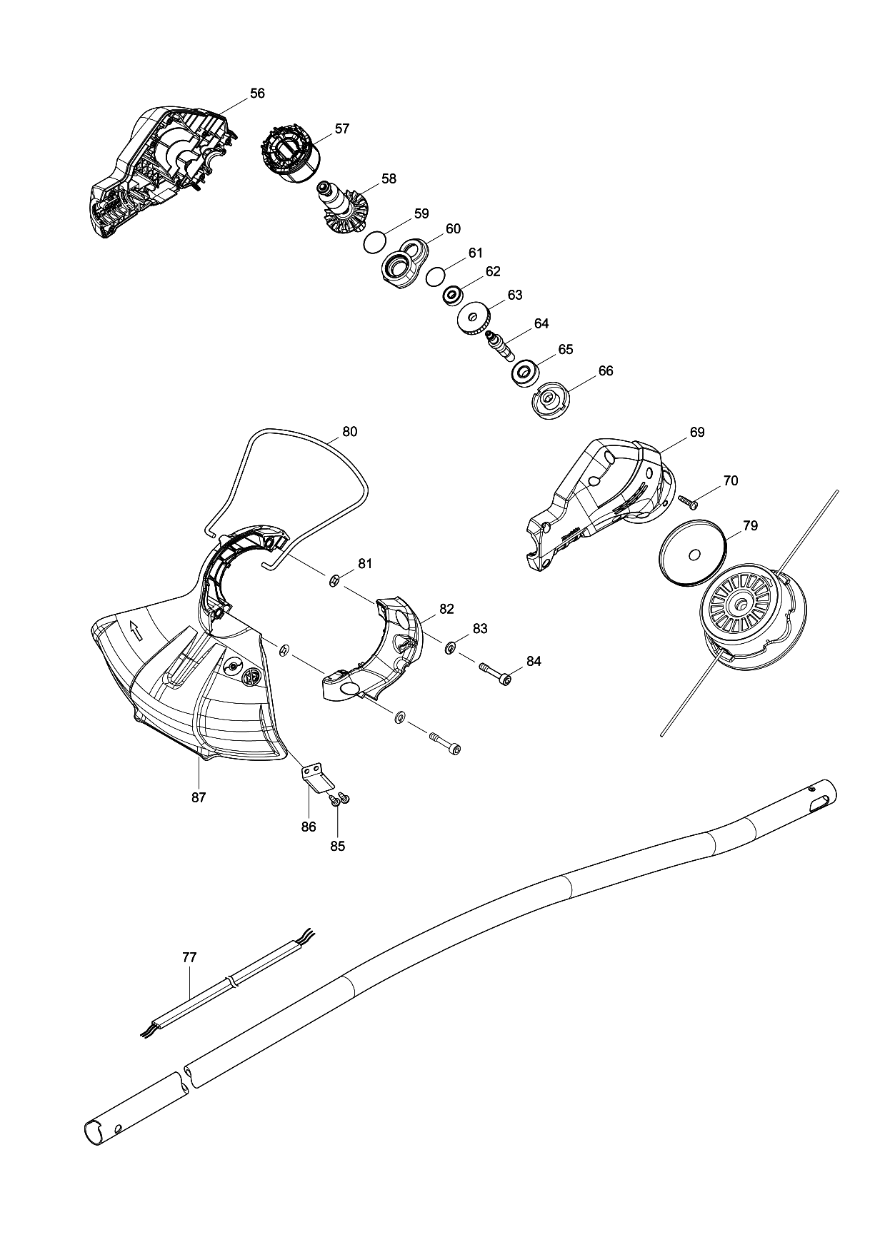 Makita DUR184L parts diagram, sheet 2