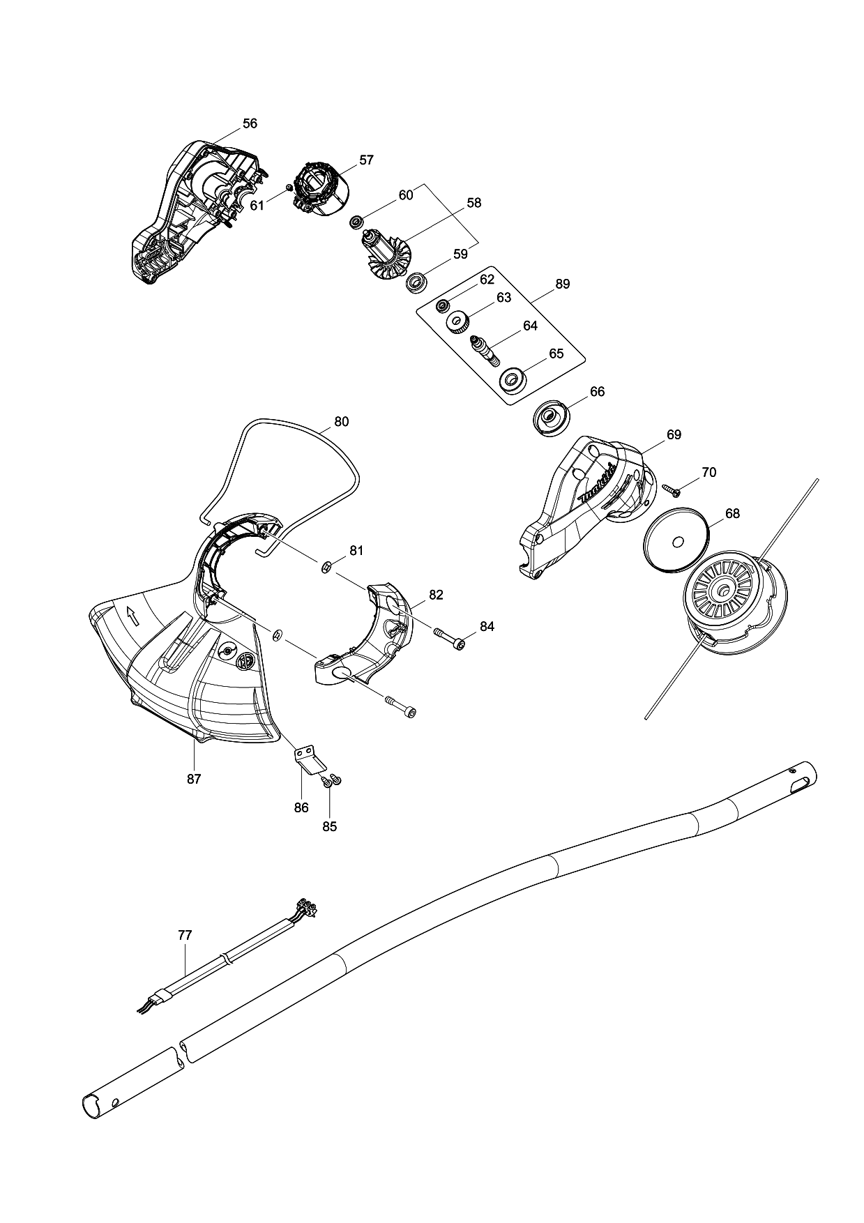 Makita DUR189 parts diagram, sheet 2