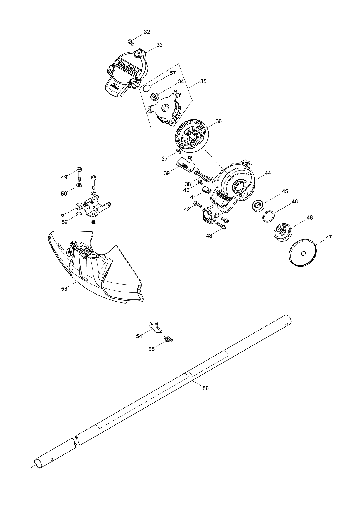 Makita DUR364L parts diagram, sheet 2