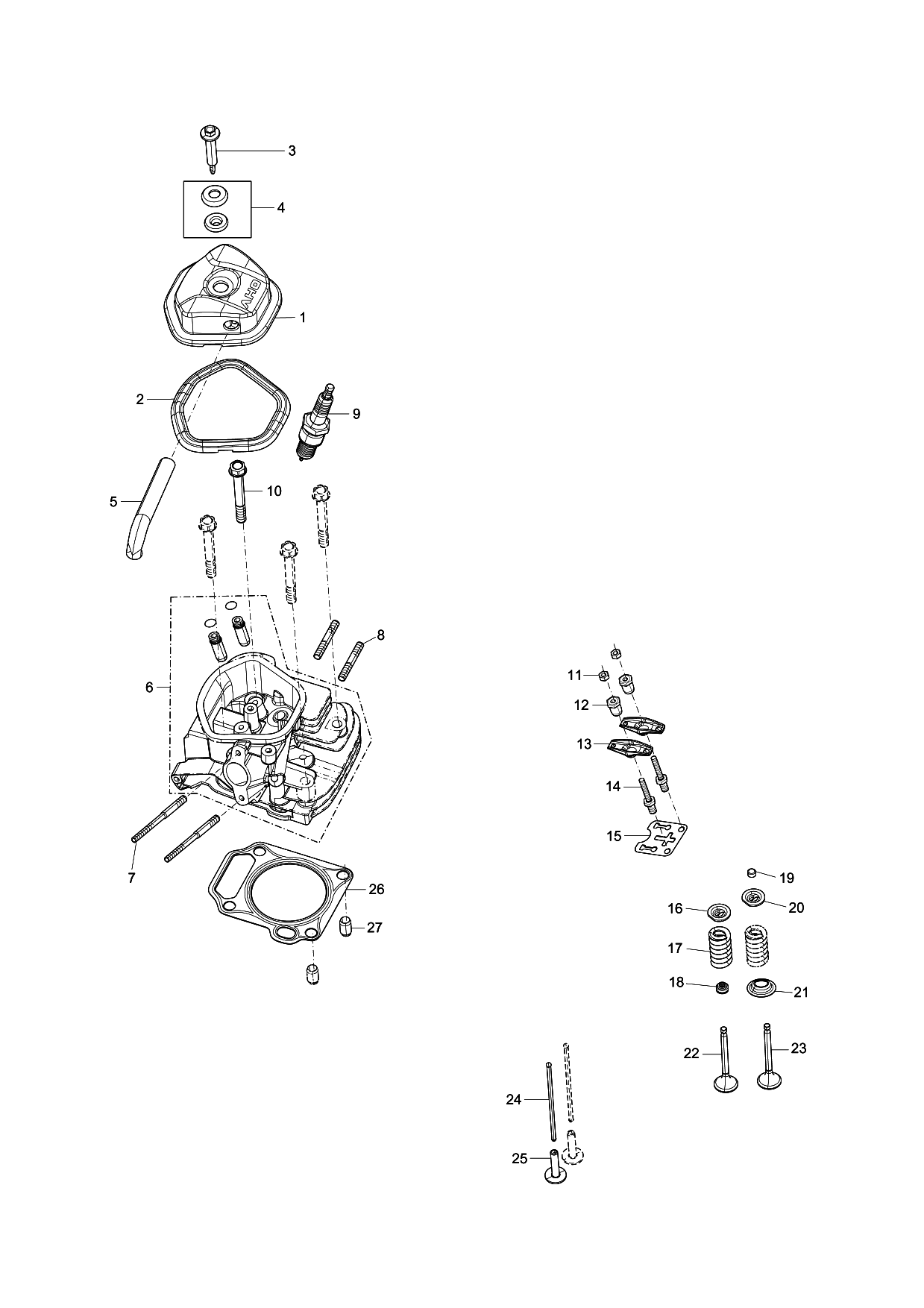Makita EG5550A parts diagram, sheet 1