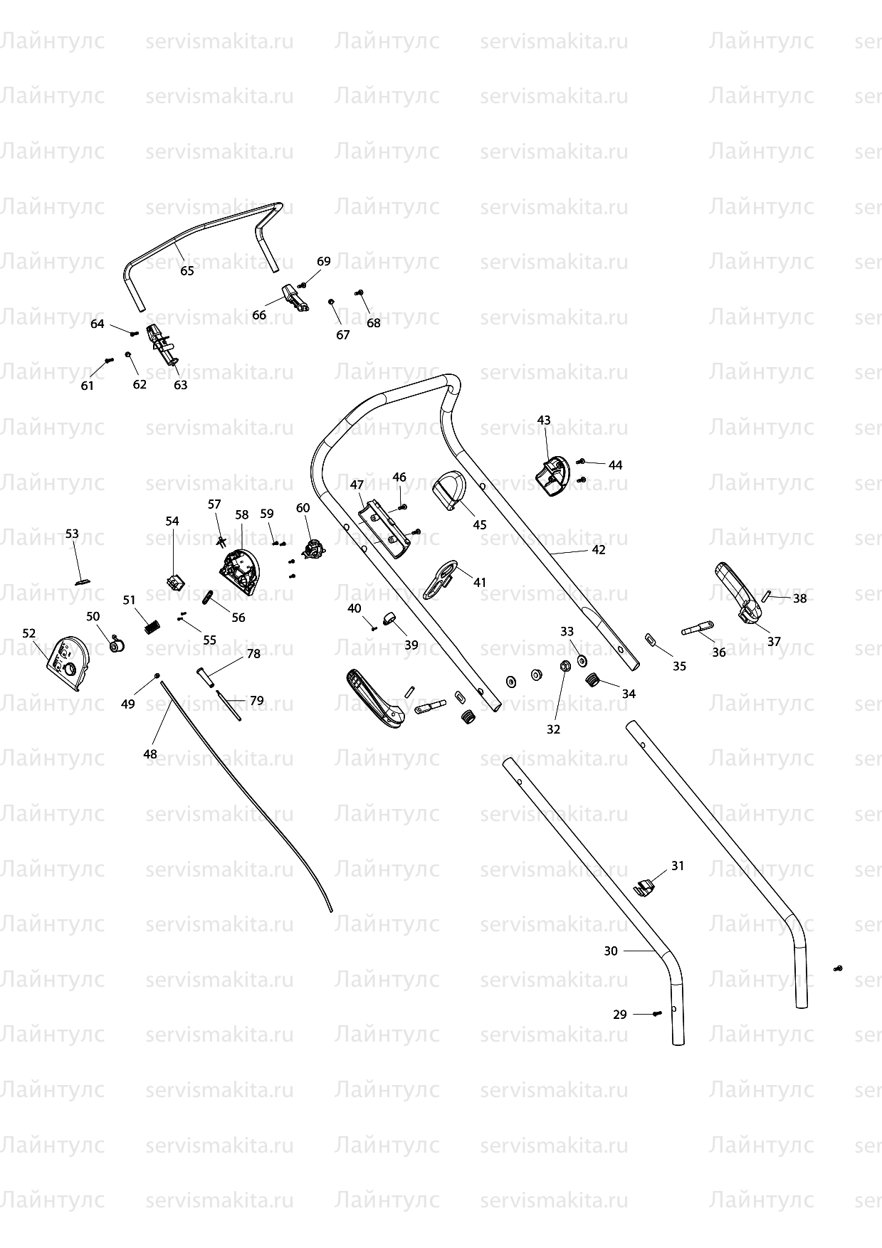 Makita EM330 parts diagram, sheet 3