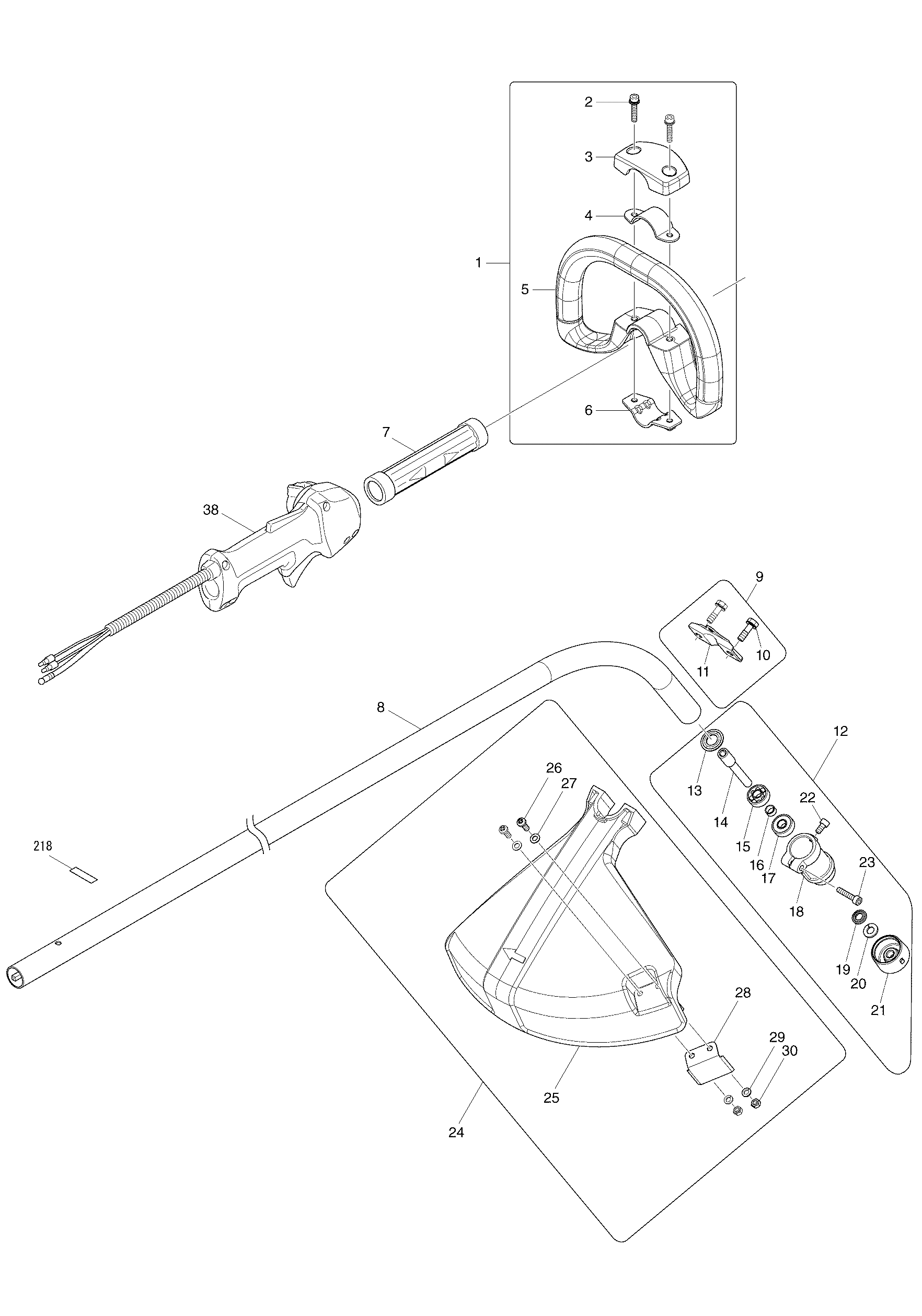 Makita ER2650LH parts diagram, sheet 1