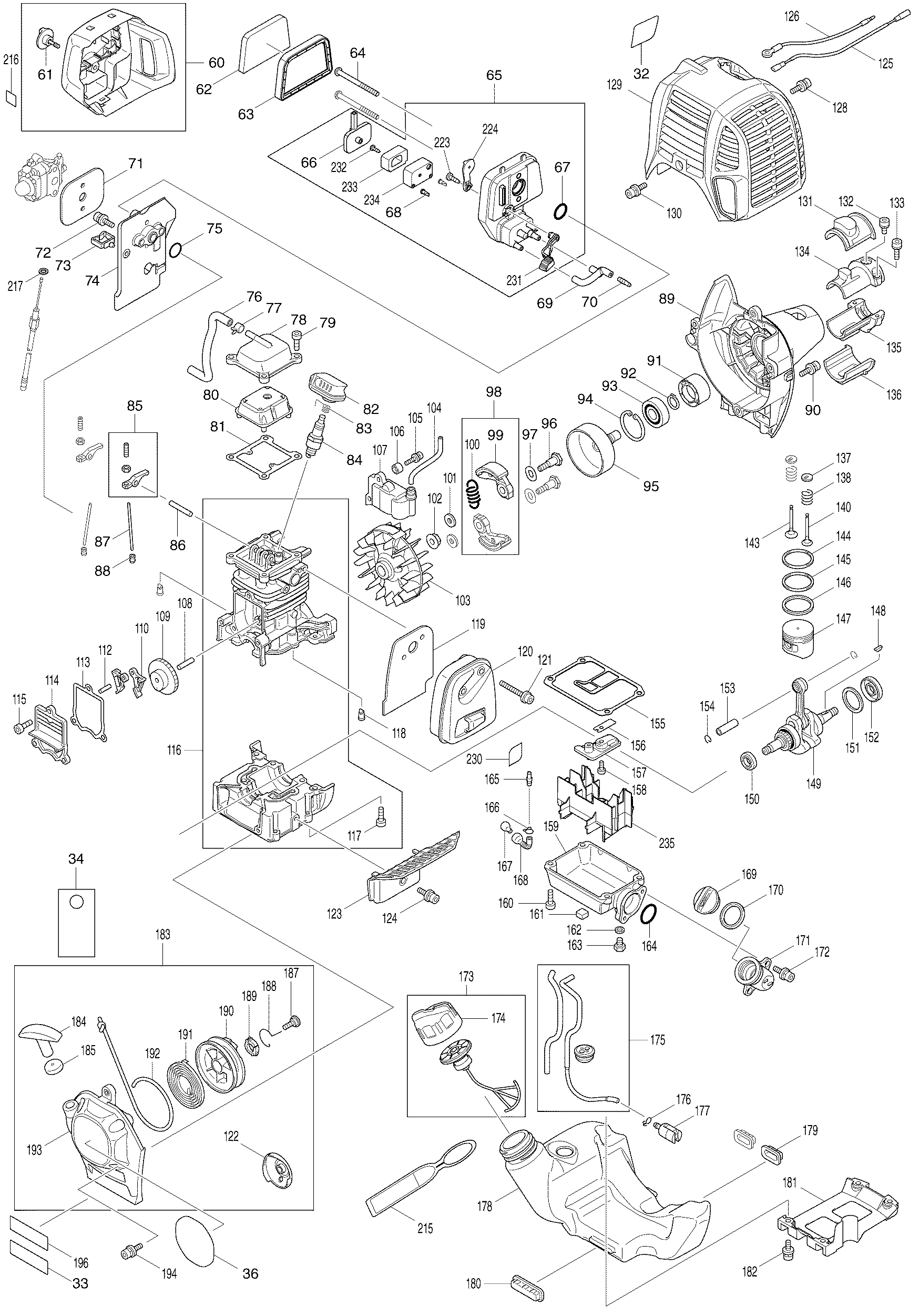 Makita ER2650LH parts diagram, sheet 3