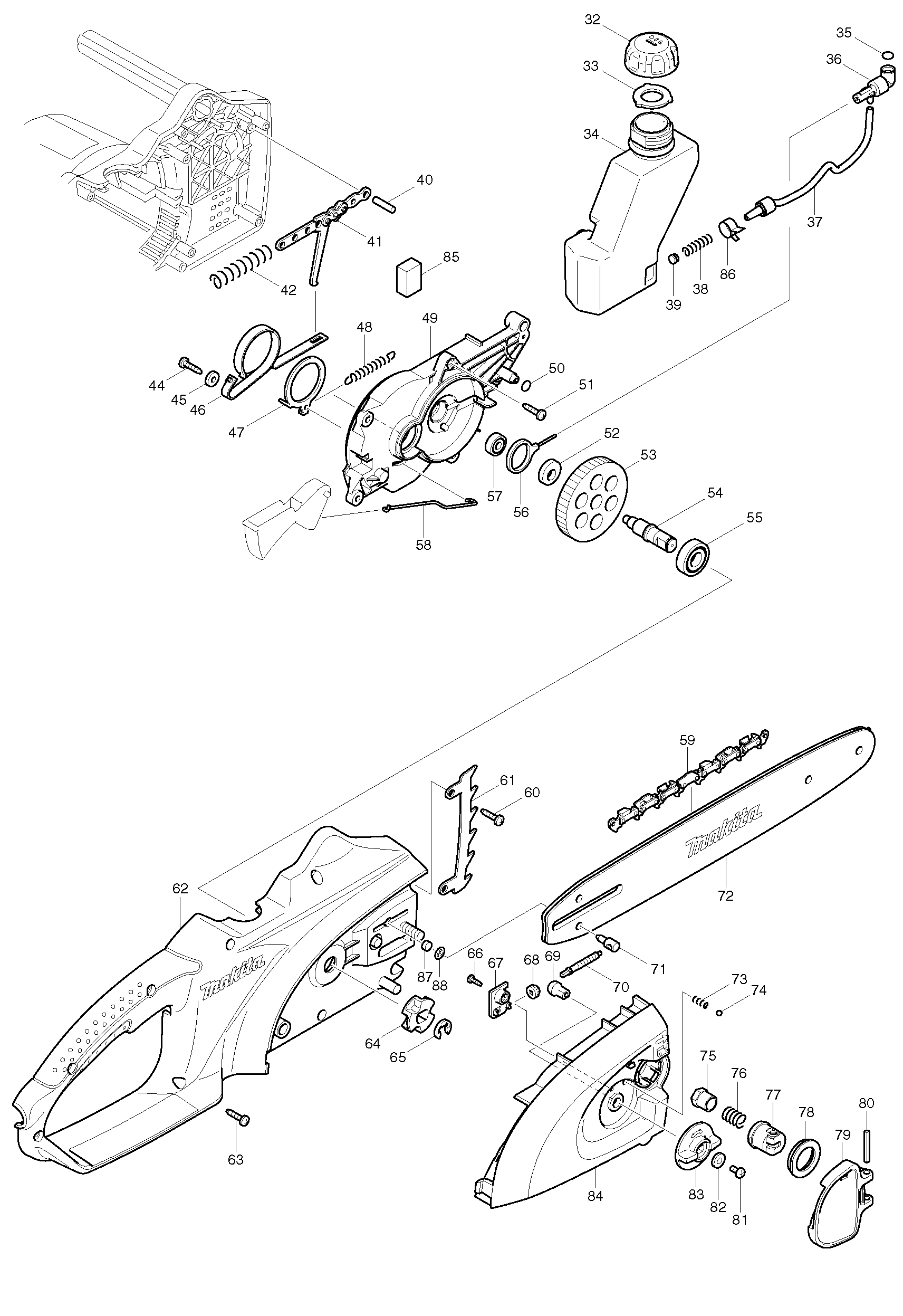 Makita ES-38A parts diagram, sheet 2