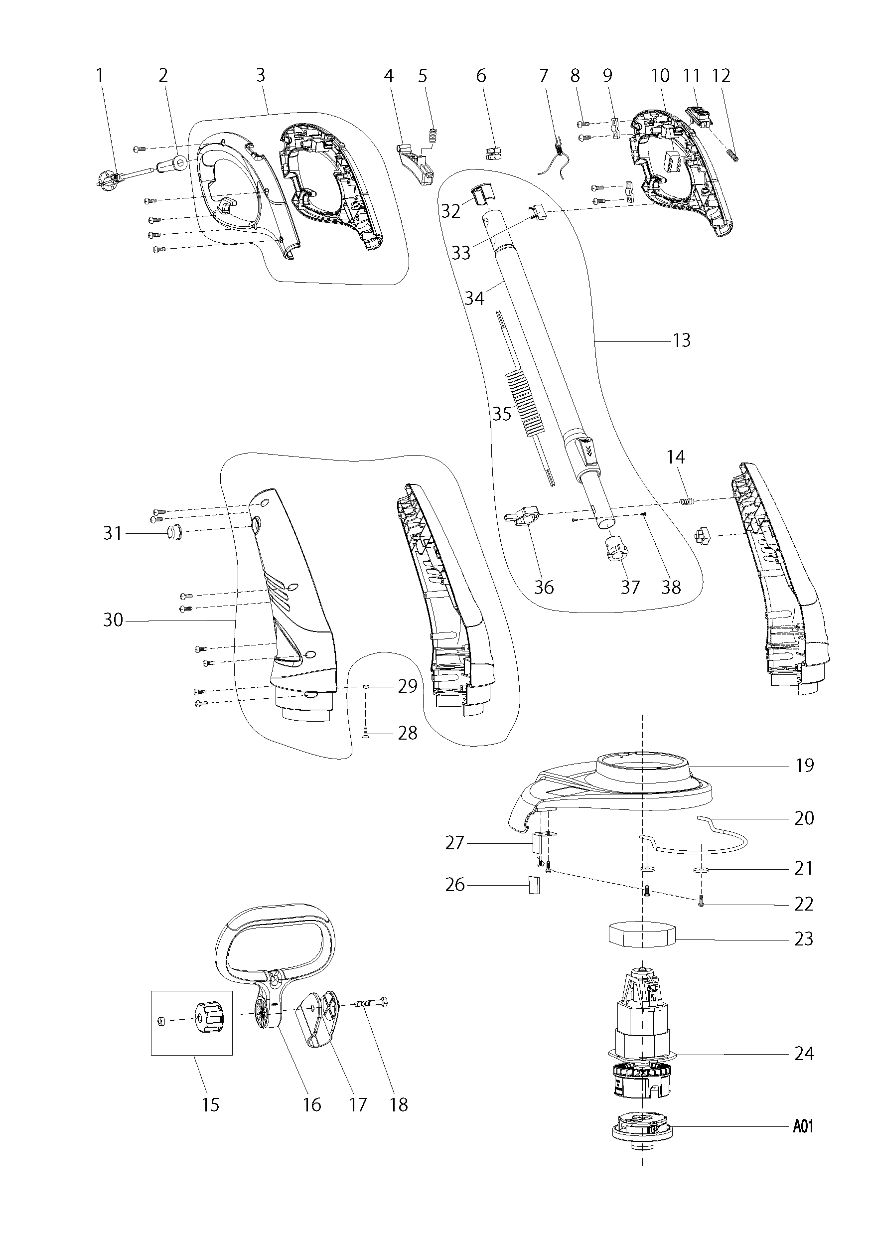 Makita ET40 parts diagram, sheet 1