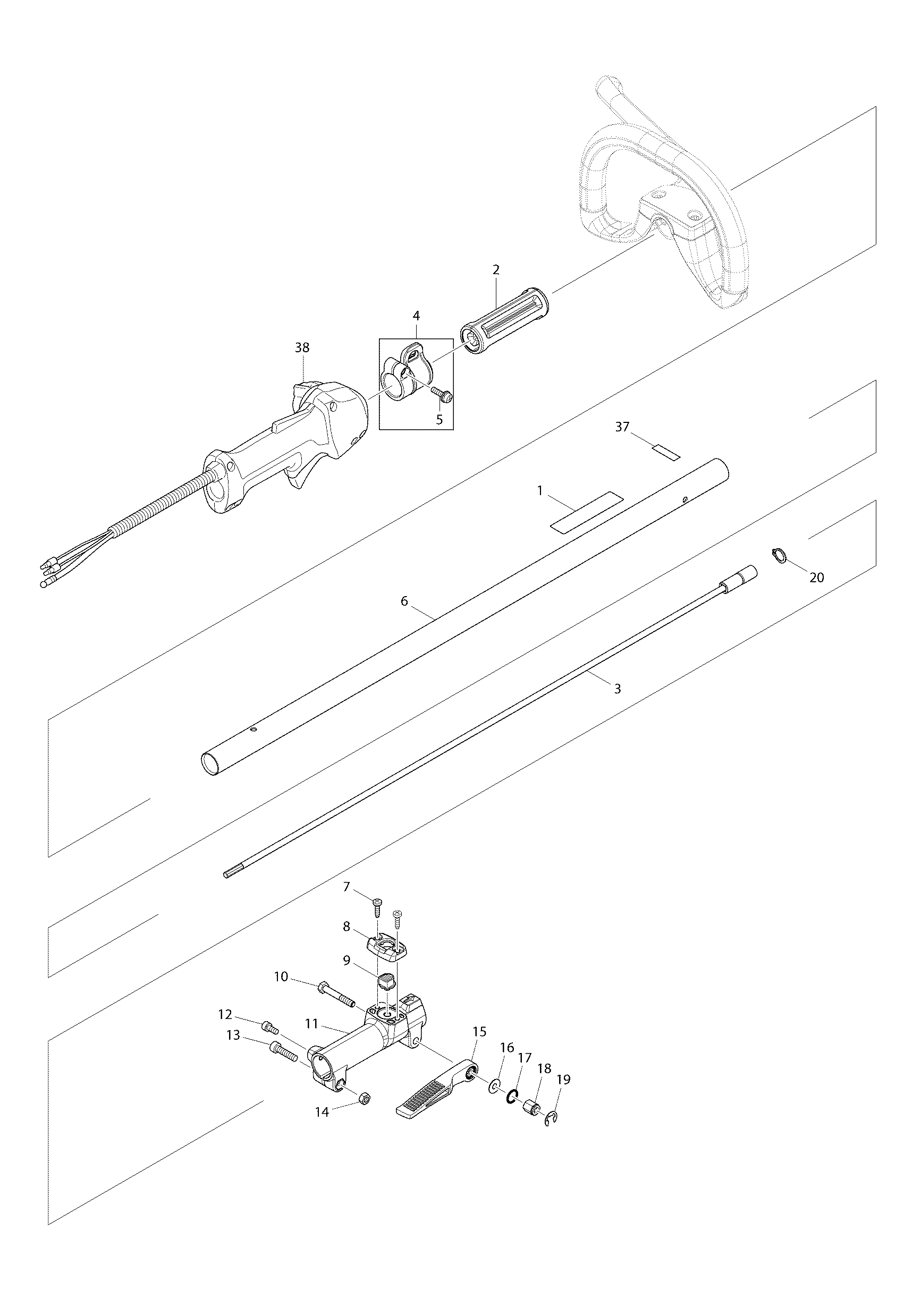 Makita EX2650LH parts diagram, sheet 1