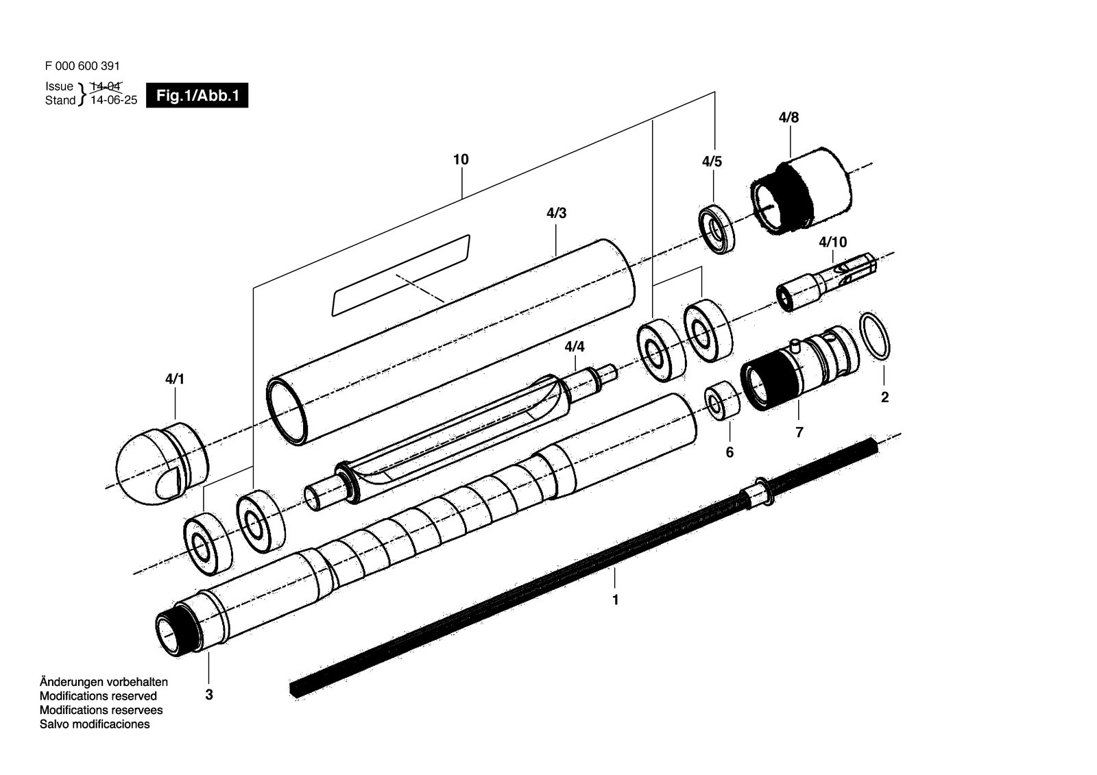 Bosch F000600495 parts diagram, sheet 1